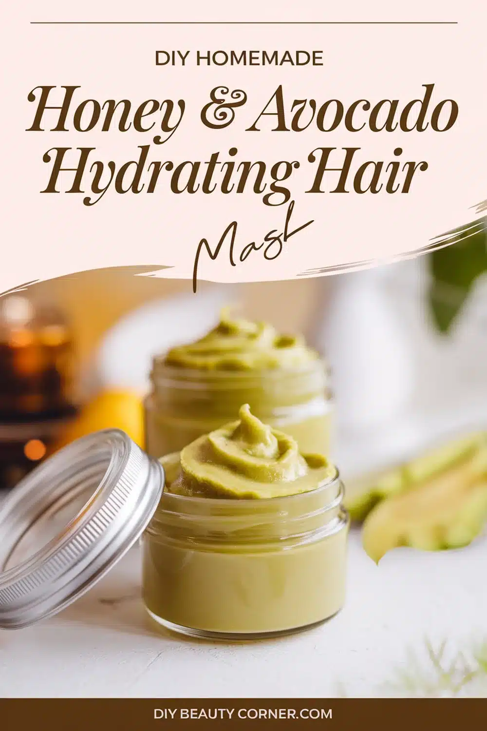 DIY Homemade Hydrating Hair Mask - Natural Honey and Avocado Recipe for Healthy Locks
