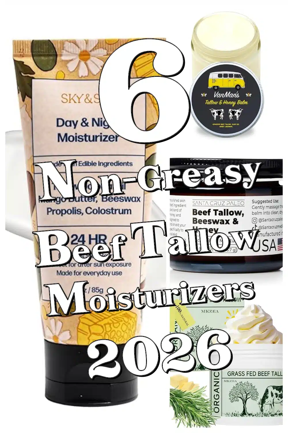 6 Lightweight Beef Tallow Moisturizers That Actually Hydrate & Soothe Skin