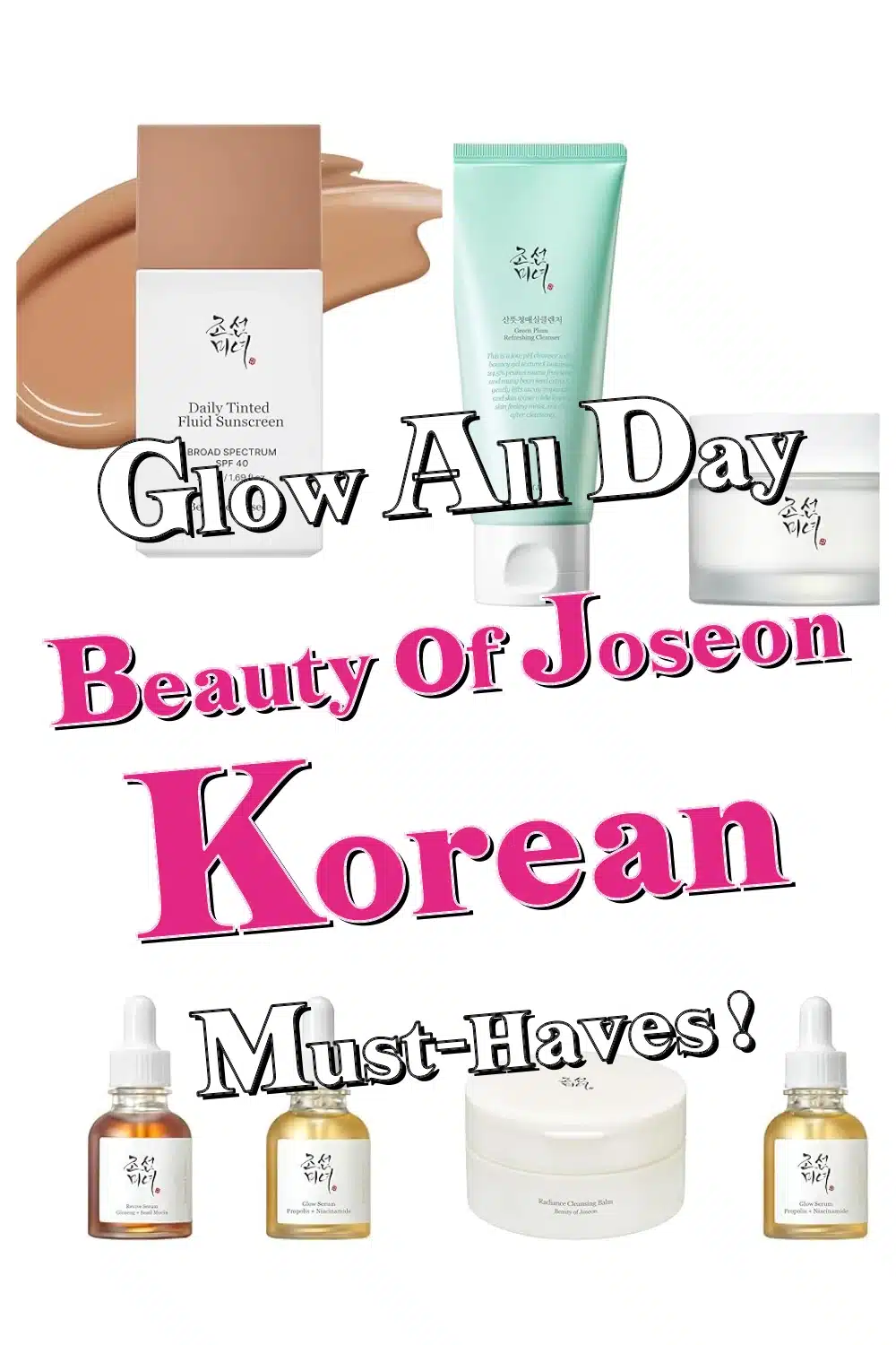 Glow All Day with Beauty of Joseon's Cleanser, Serum & Tinted Sunscreen!