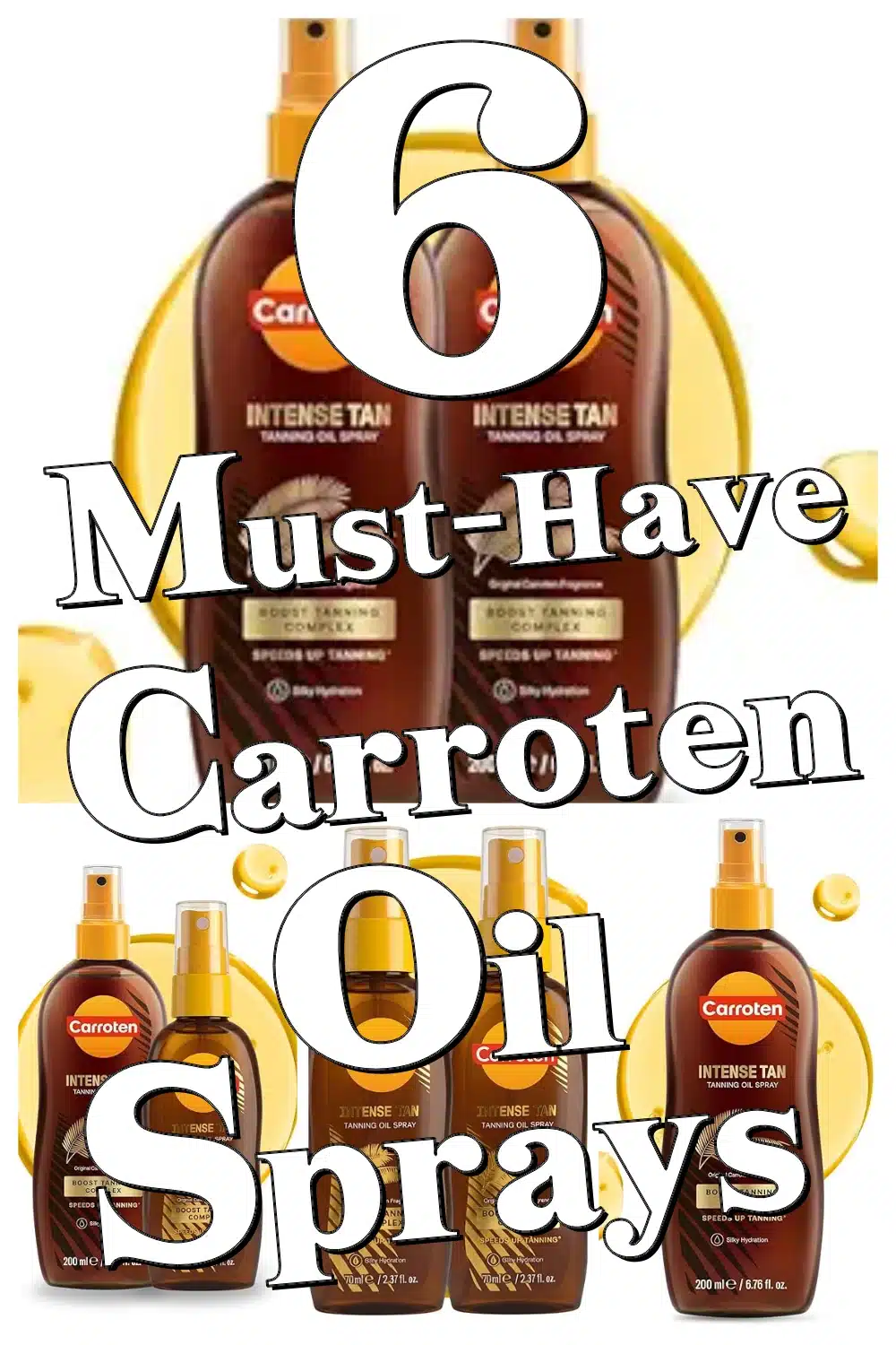 Get the Perfect Sun-Kissed Glow: 6 Carroten Tanning Oil Sprays You Need