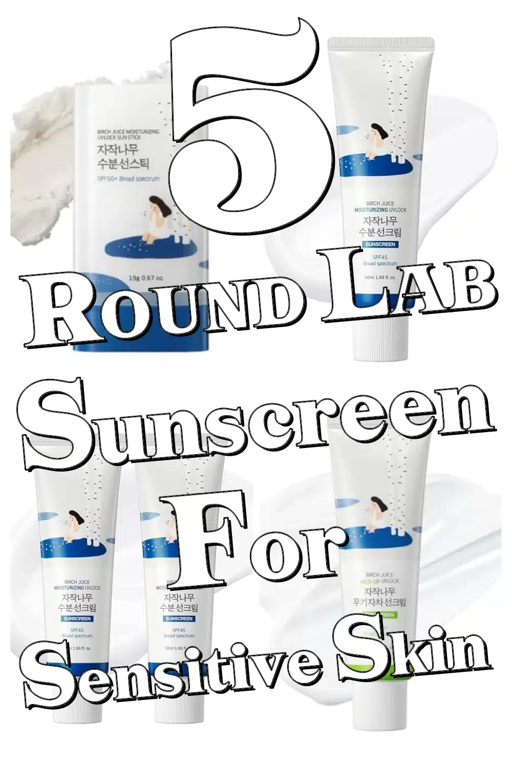 Hydrating Korean Sunscreens by Round Lab for Sensitive Skin & Glowing All Day