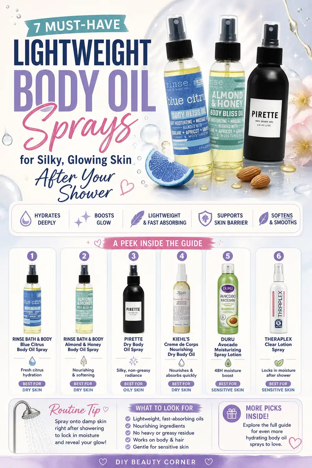 7 Must-Have Lightweight Body Oil Sprays for Silky, Glowing Skin After Your Shower