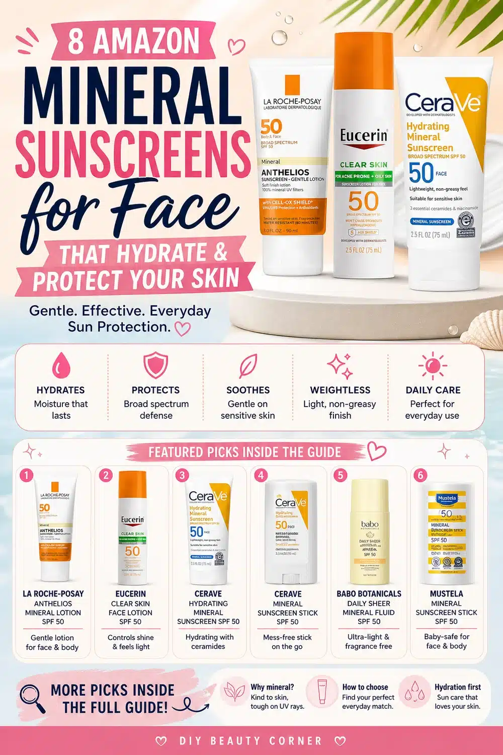 8 Amazon Mineral Sunscreens for Face That Hydrate and Protect Your Skin