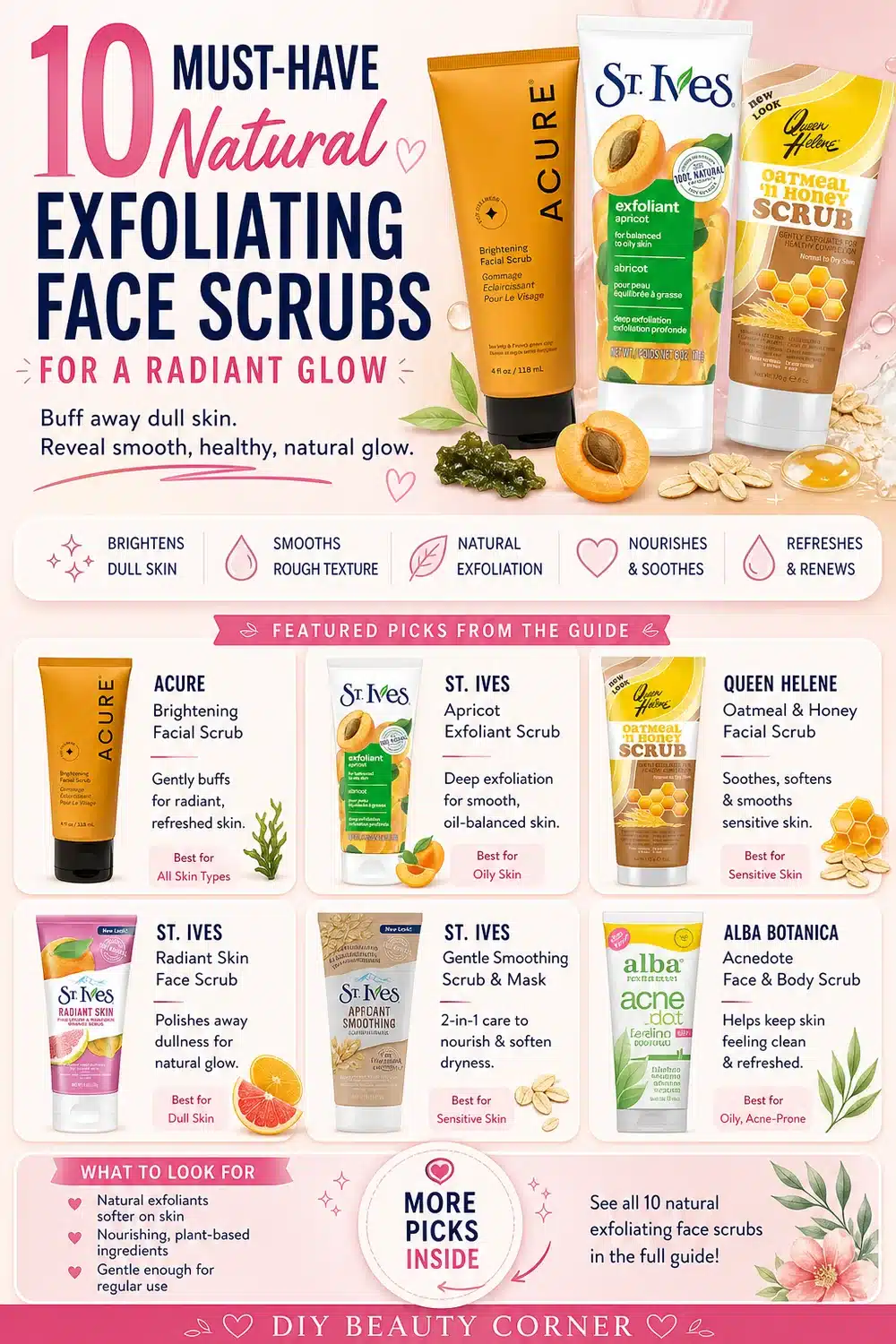 10 Must-Have Natural Exfoliating Face Scrubs for a Radiant Glow