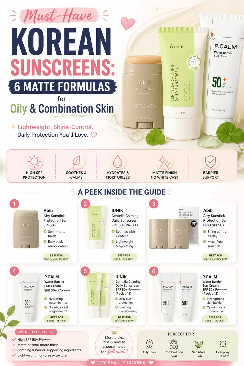 Must-Have Korean Sunscreens: 6 Matte Formulas for Oily & Combination Skin
