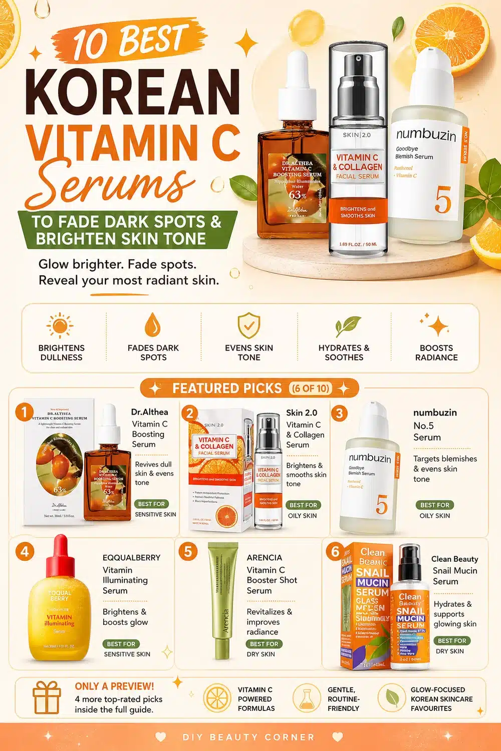 10 Best Korean Vitamin C Serums to Fade Dark Spots & Brighten Skin Tone