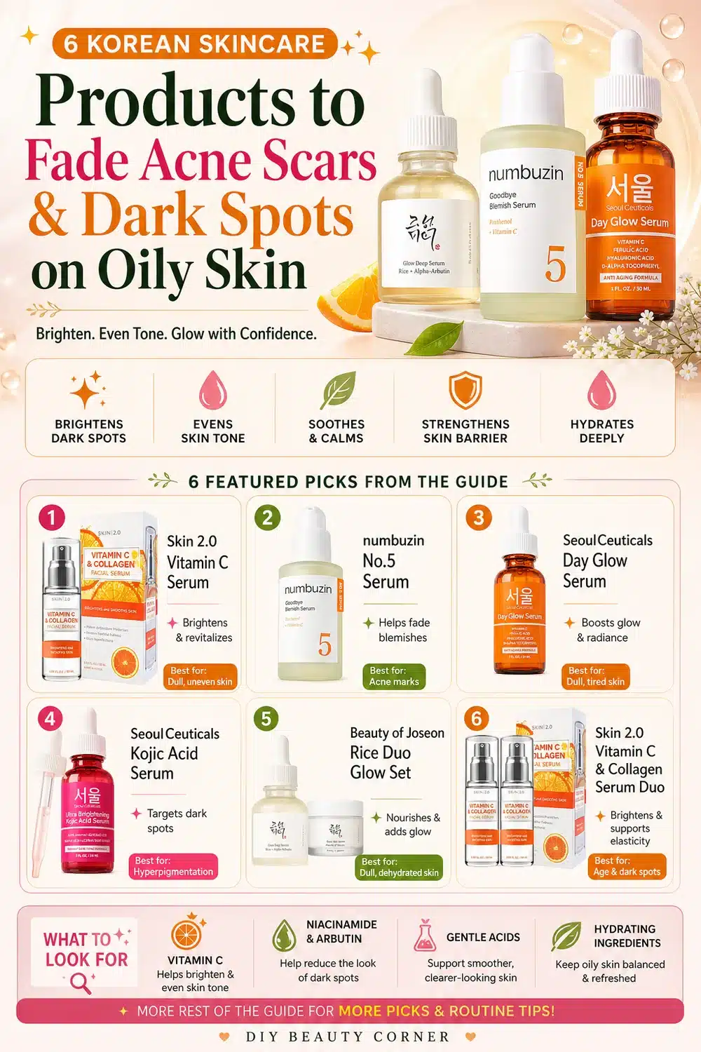 6 Korean Skincare Products to Fade Acne Scars & Dark Spots on Oily Skin