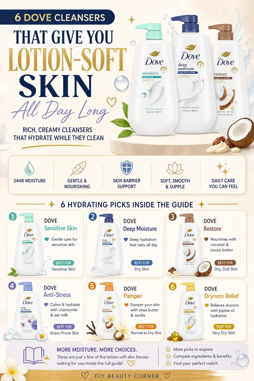6 Dove Cleansers That Give You Lotion-Soft Skin All Day Long