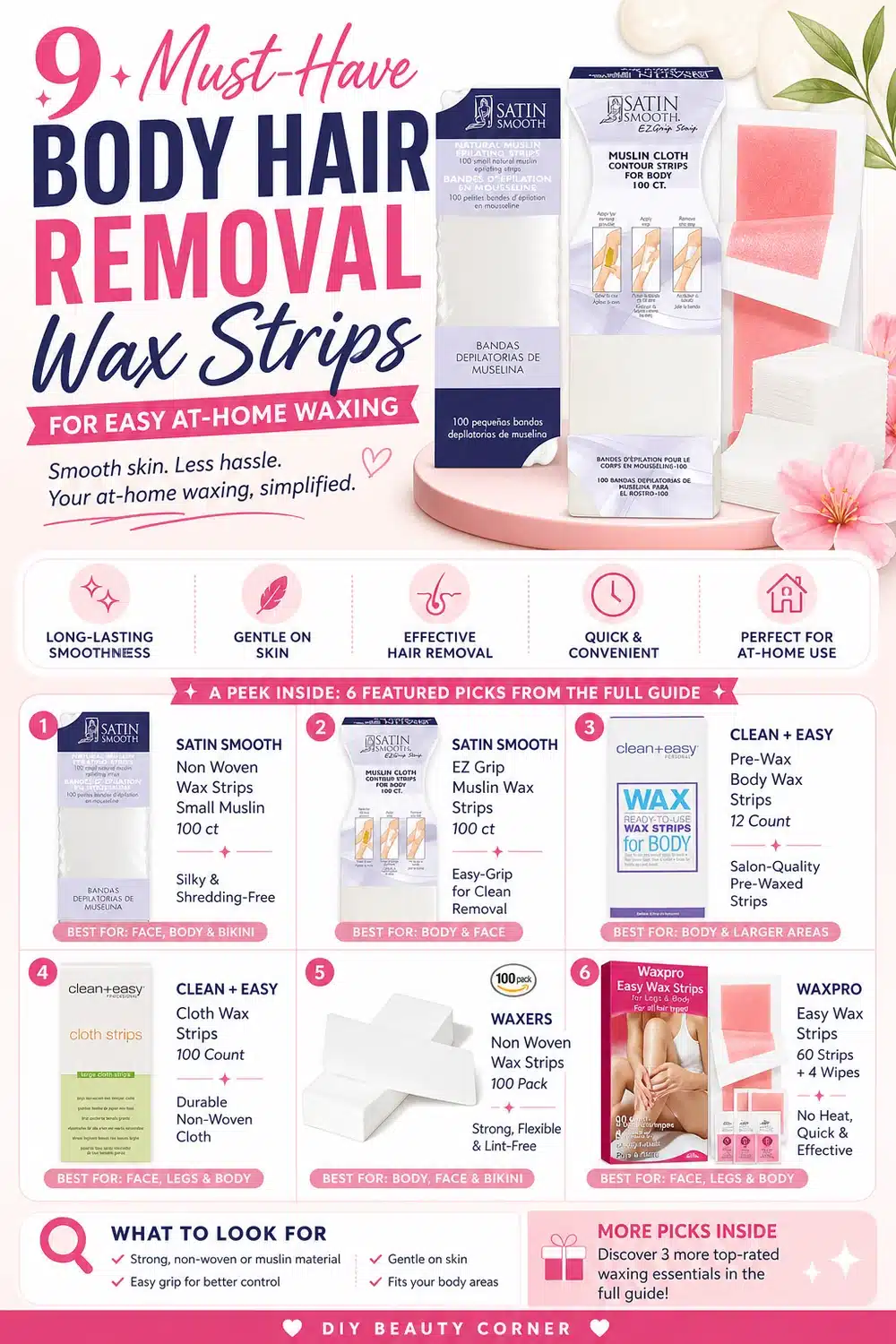 9 Must-Have Body Hair Removal Wax Strips for Easy At-Home Waxing