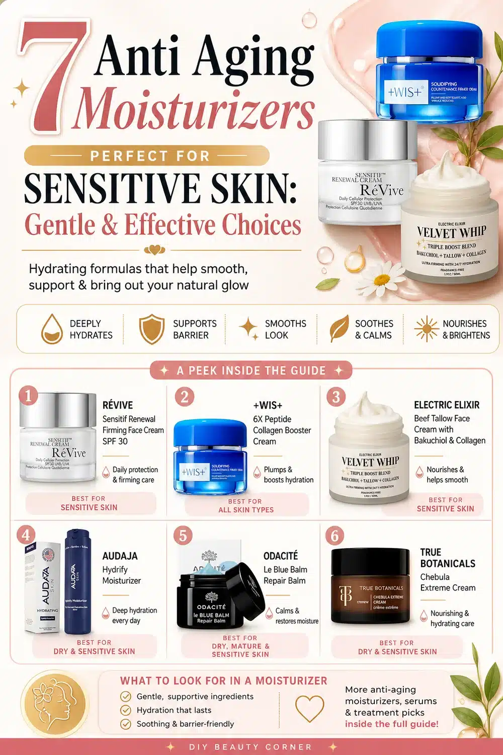 7 Anti Aging Moisturizers Perfect for Sensitive Skin: Gentle & Effective Choices