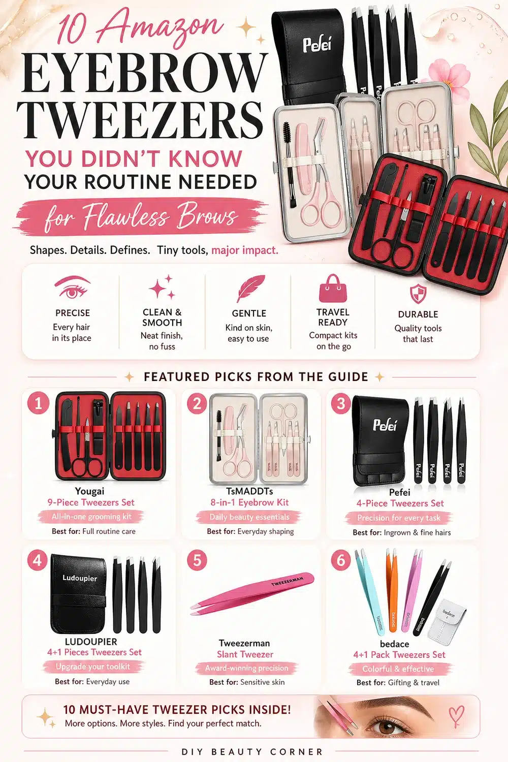 10 Amazon Eyebrow Tweezers You Didn’t Know Your Routine Needed for Flawless Brows