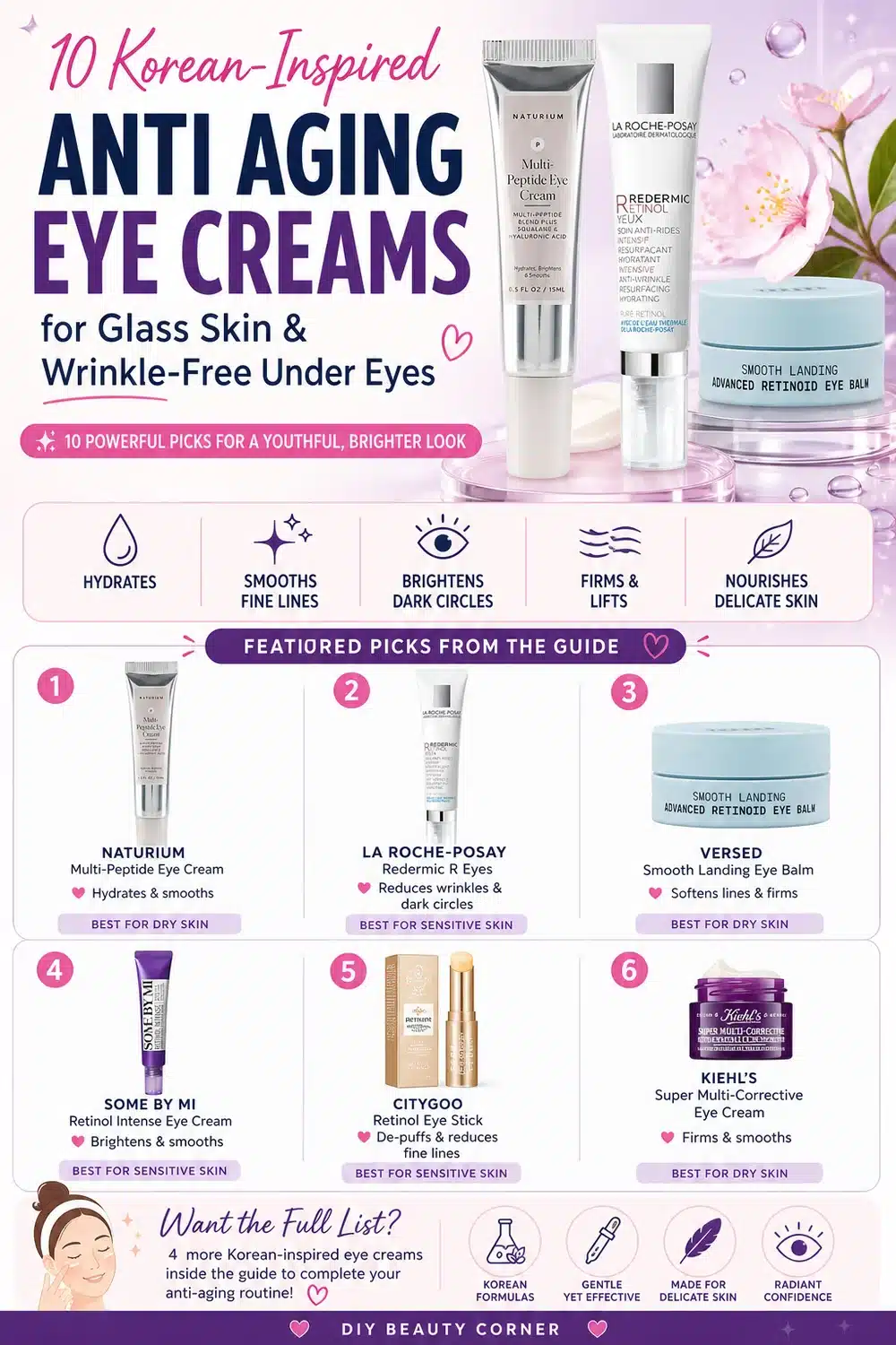 10 Korean-Inspired Anti Aging Eye Creams for Glass Skin & Wrinkle-Free Under Eyes