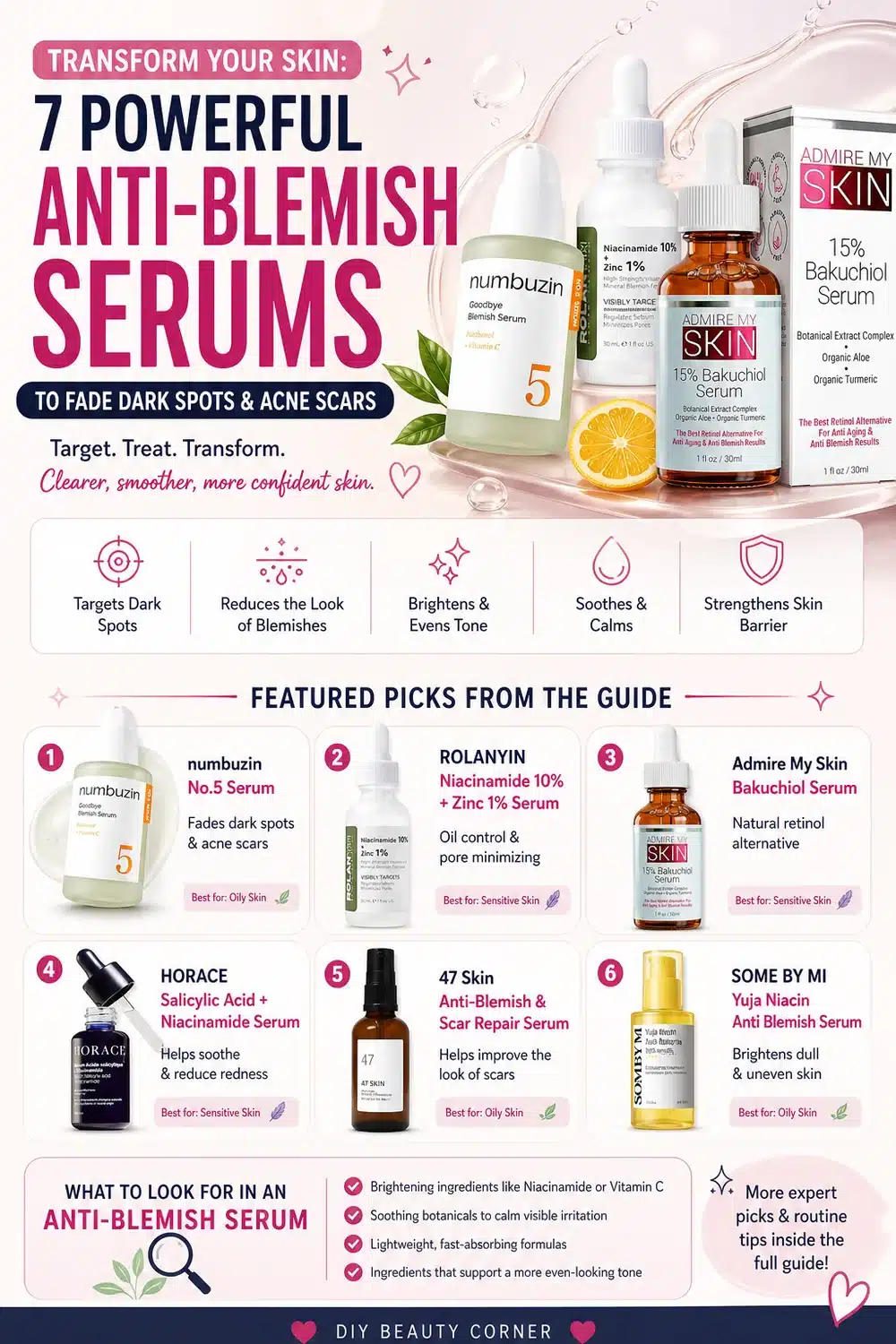 Transform Your Skin: 7 Powerful Anti-Blemish Serums to Fade Dark Spots & Acne Scars