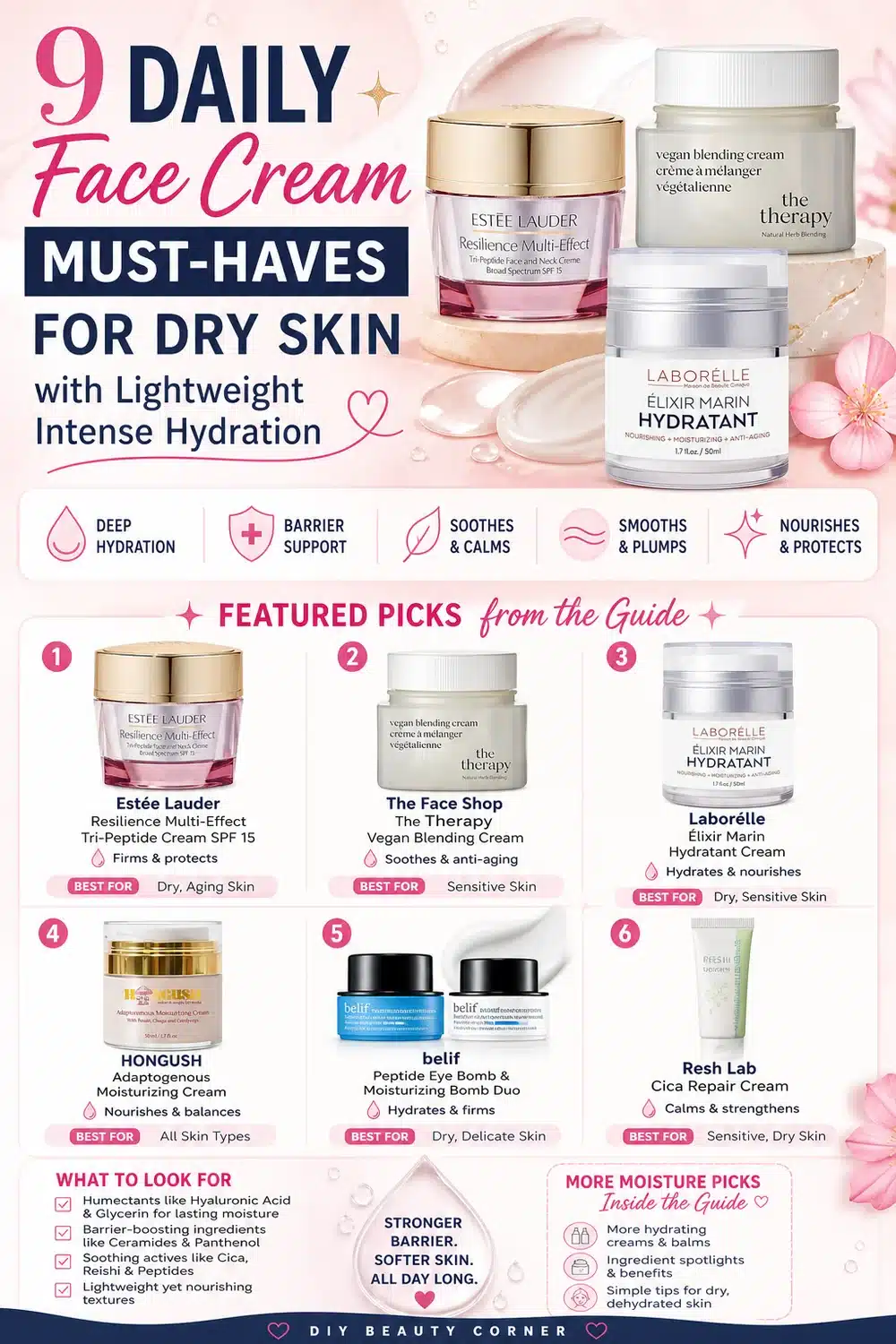 9 Daily Face Cream Must-Haves for Dry Skin with Lightweight Intense Hydration