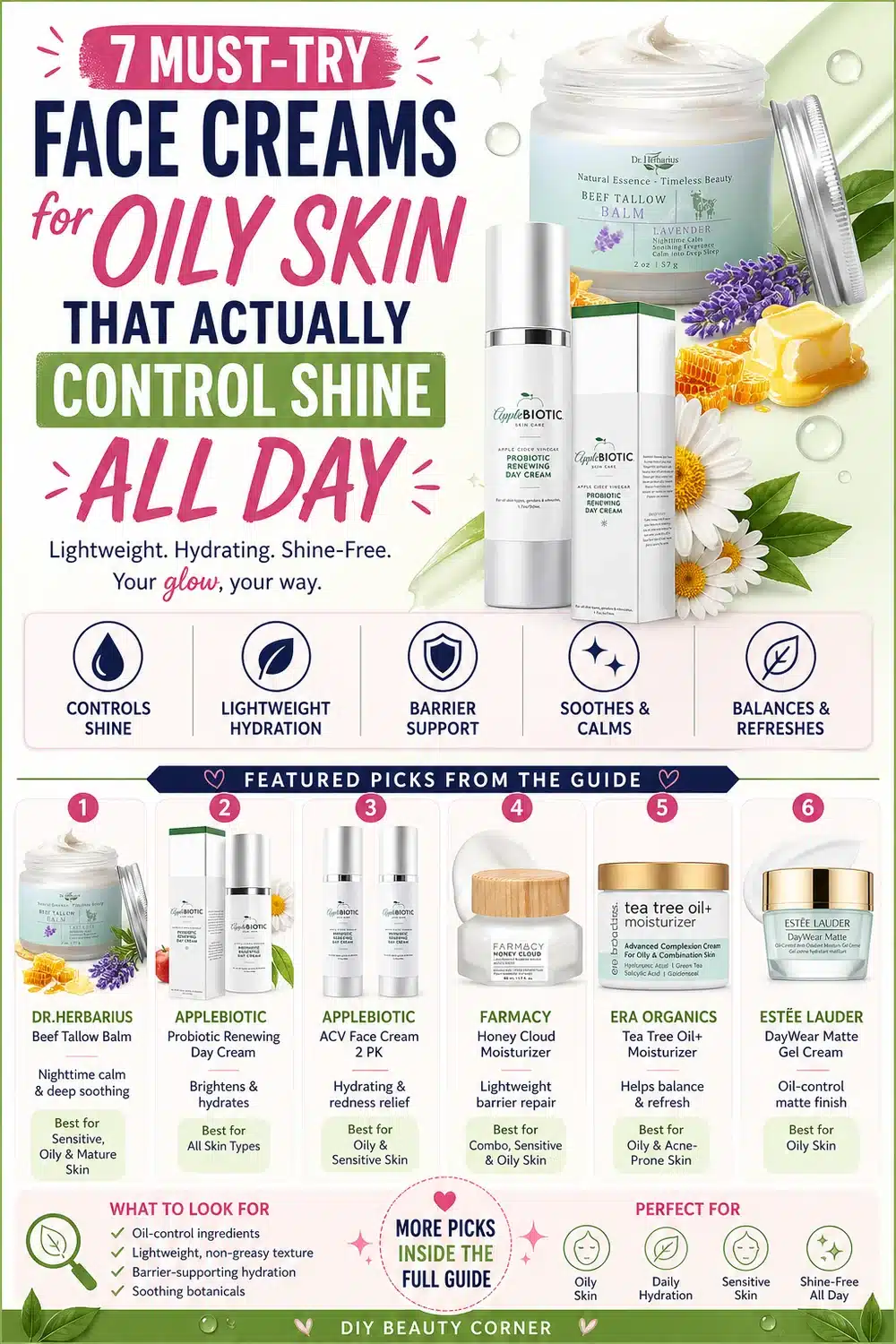 7 Must-Try Face Creams for Oily Skin That Actually Control Shine All Day