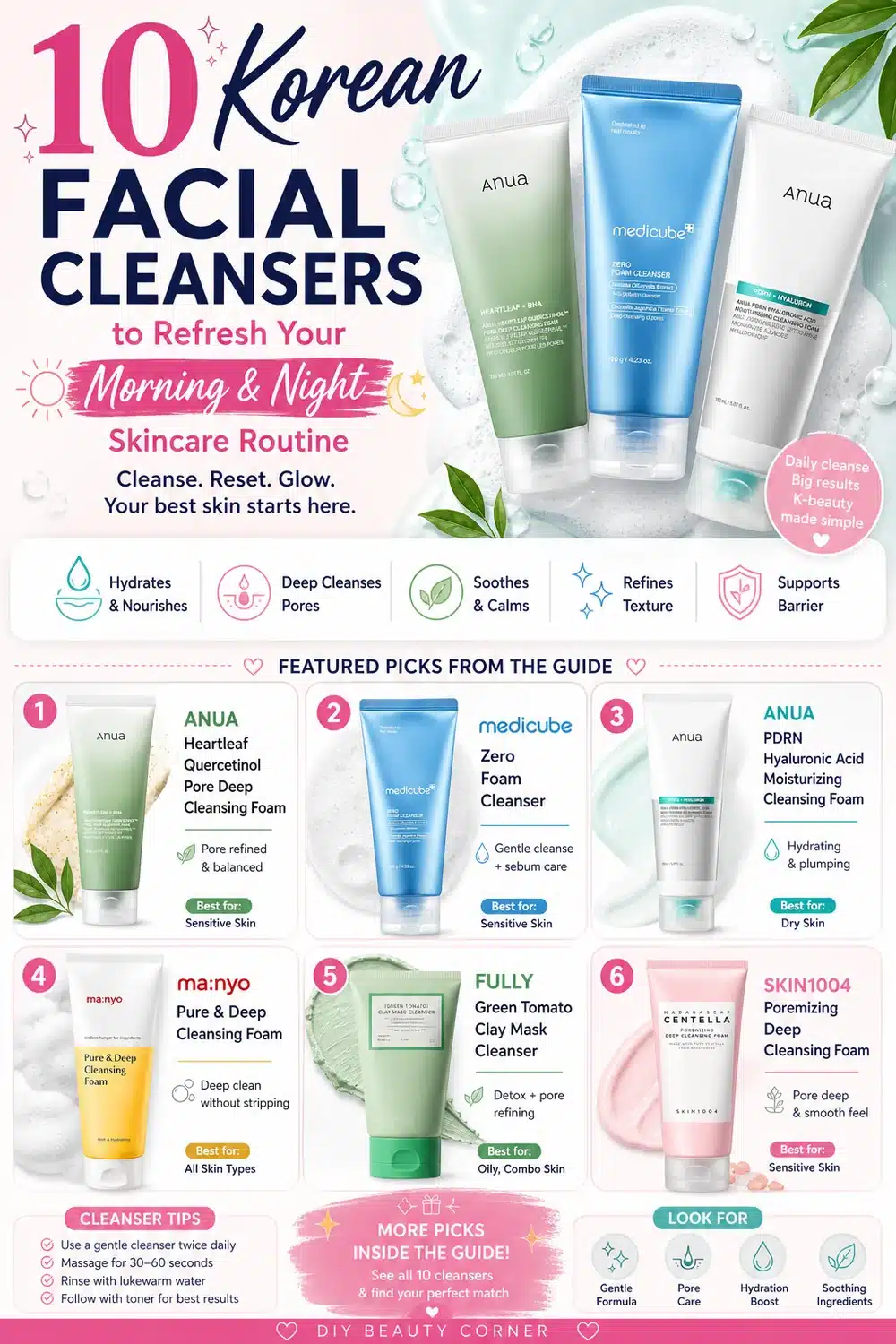 10 Korean Facial Cleansers to Refresh Your Morning & Night Skincare Routine