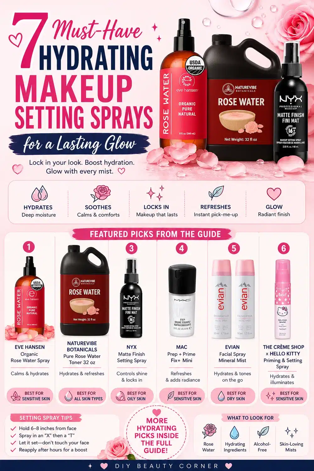 7 Must-Have Hydrating Makeup Setting Sprays for a Lasting Glow