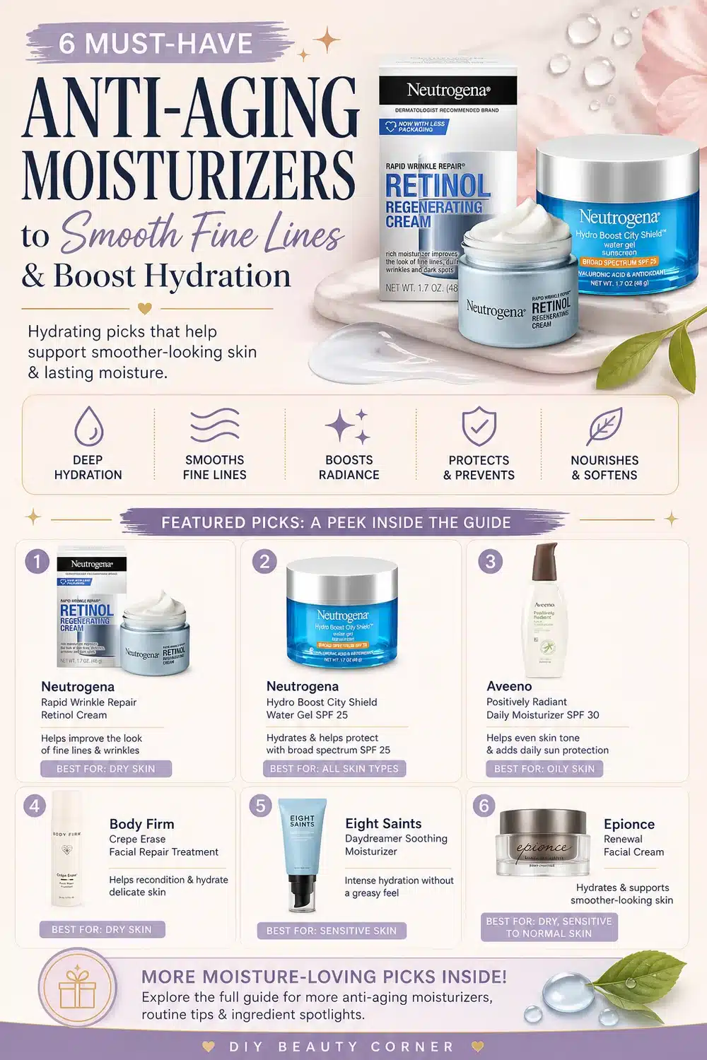 6 Must-Have Anti-Aging Moisturizers to Smooth Fine Lines & Boost Hydration