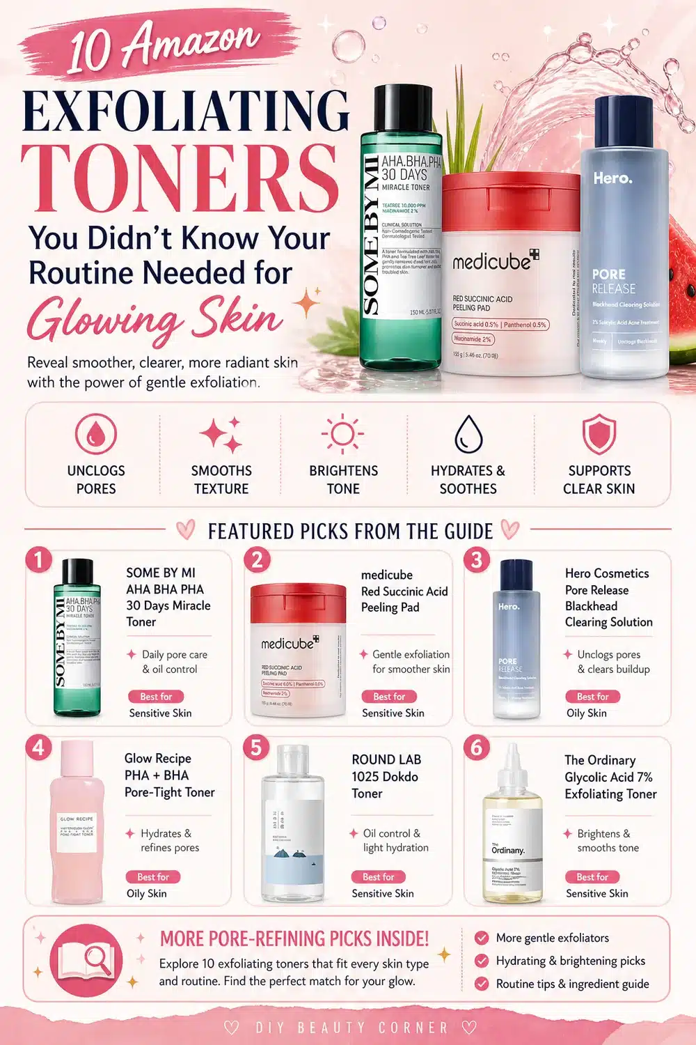 10 Amazon Exfoliating Toners You Didn’t Know Your Routine Needed for Glowing Skin