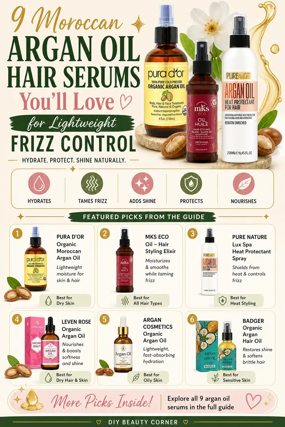 9 Moroccan Argan Oil Hair Serums You’ll Love for Lightweight Frizz Control