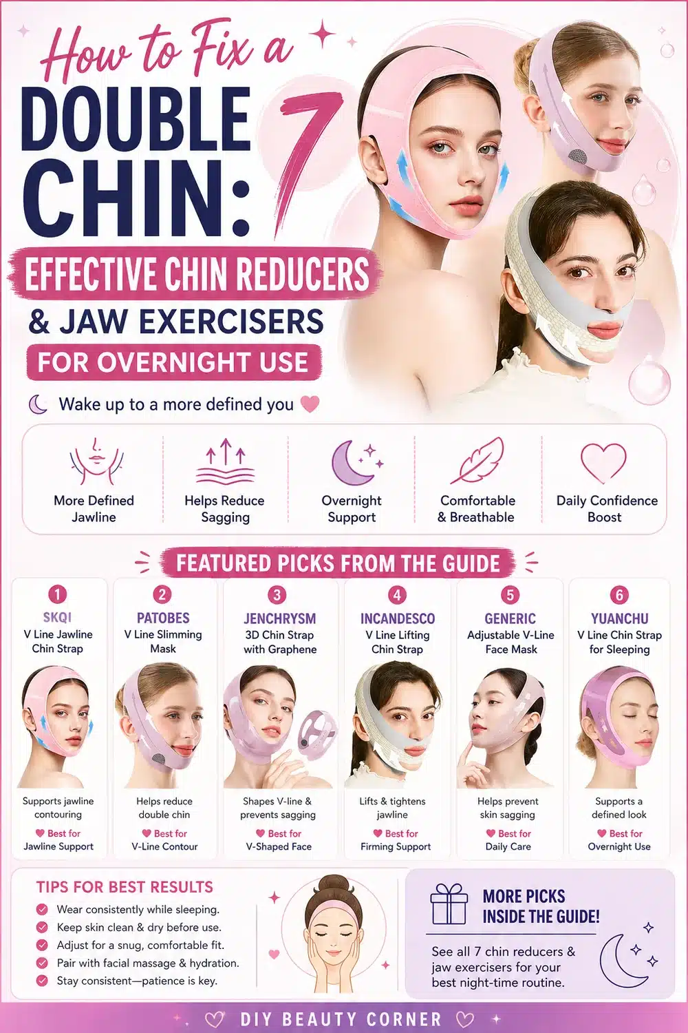How to Fix a Double Chin: 7 Effective Chin Reducers & Jaw Exercisers for Overnight Use