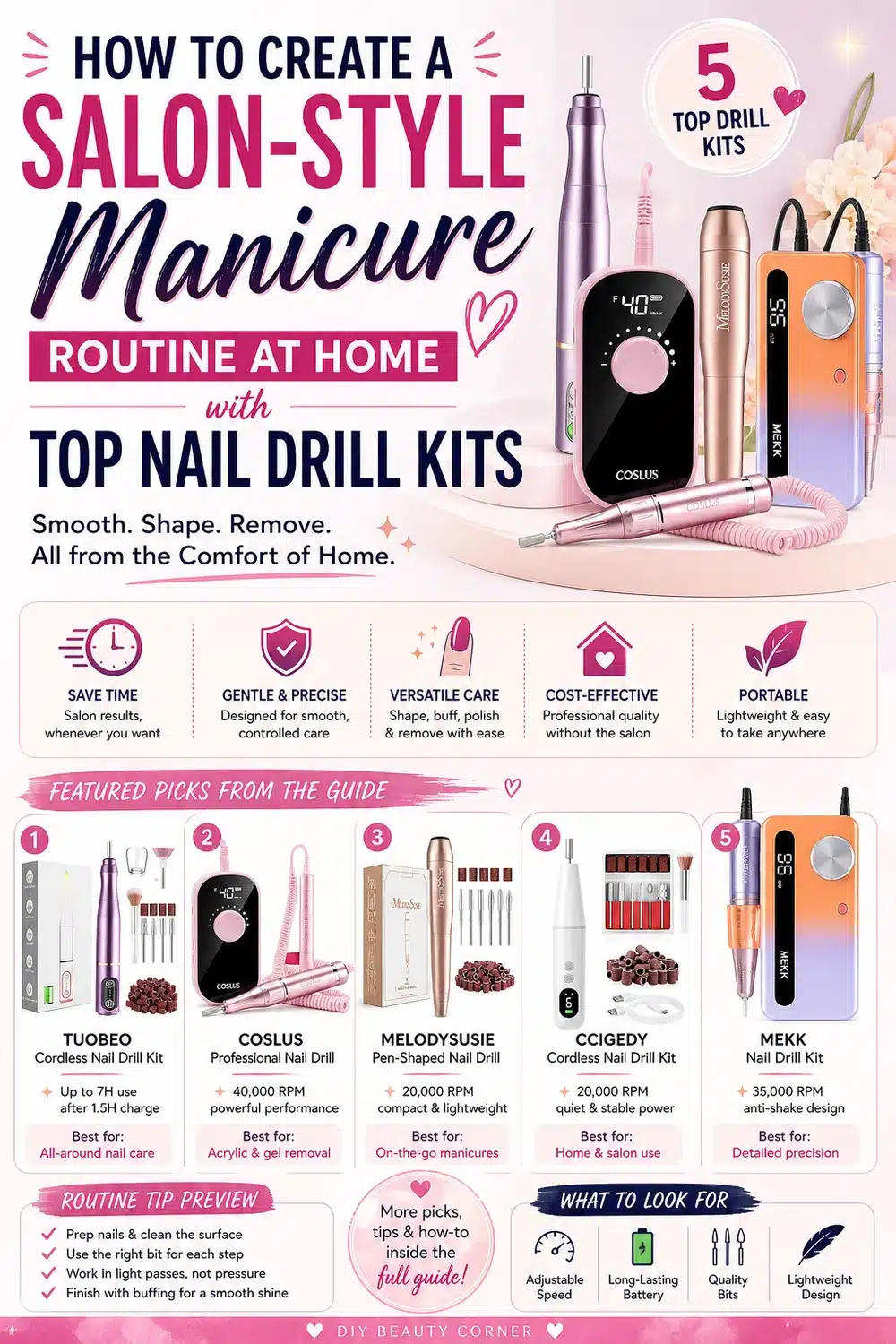How to Create a Salon-Style Manicure Routine at Home with Top Nail Drill Kits