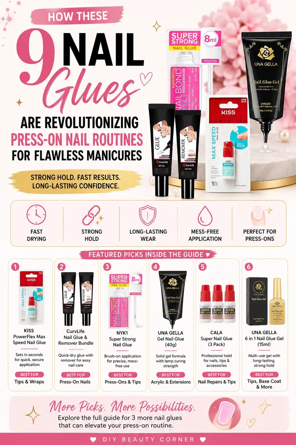 How These 9 Nail Glues Are Revolutionizing Press-On Nail Routines for Flawless Manicures