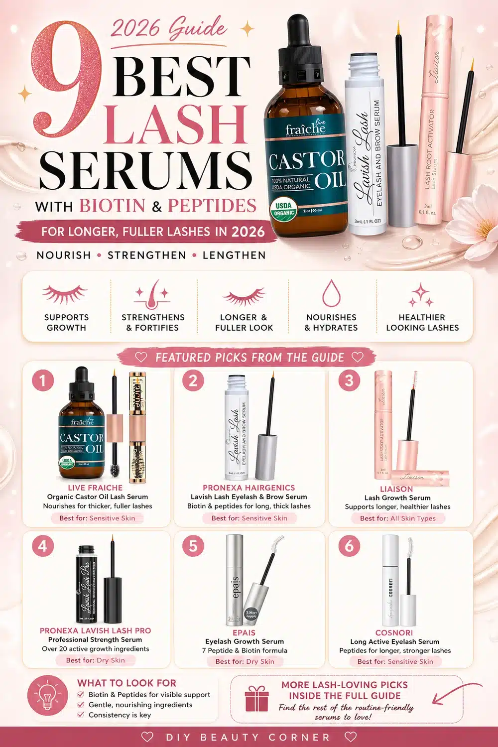 9 Best Lash Serums with Biotin and Peptides for Longer, Fuller Lashes in 2026