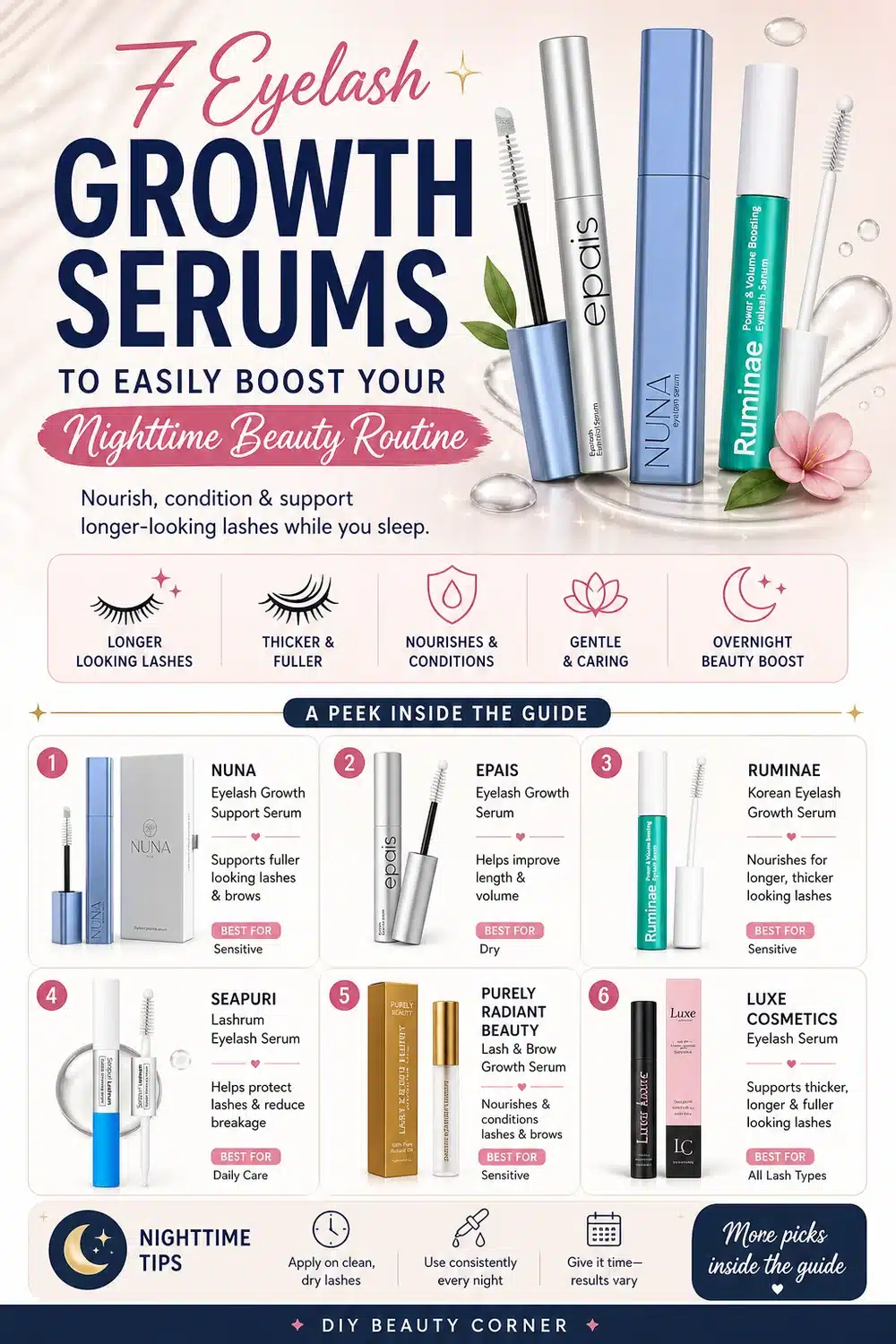 7 Eyelash Growth Serums to Easily Boost Your Nighttime Beauty Routine