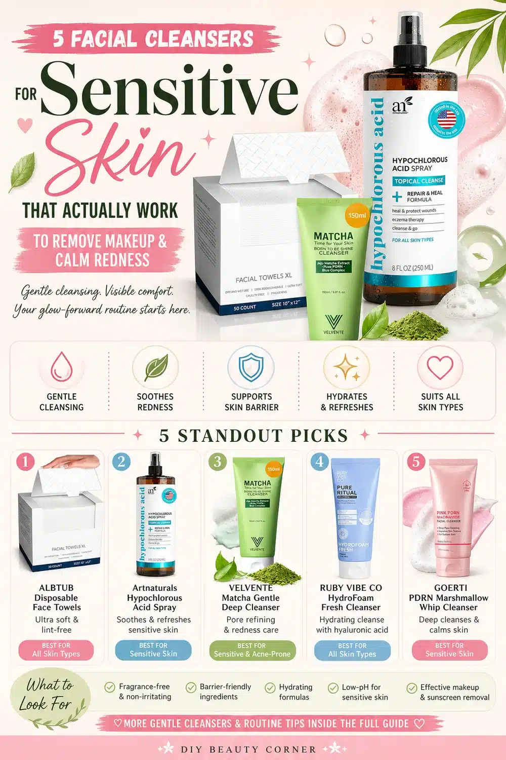 5 Facial Cleansers for Sensitive Skin That Actually Work to Remove Makeup & Calm Redness