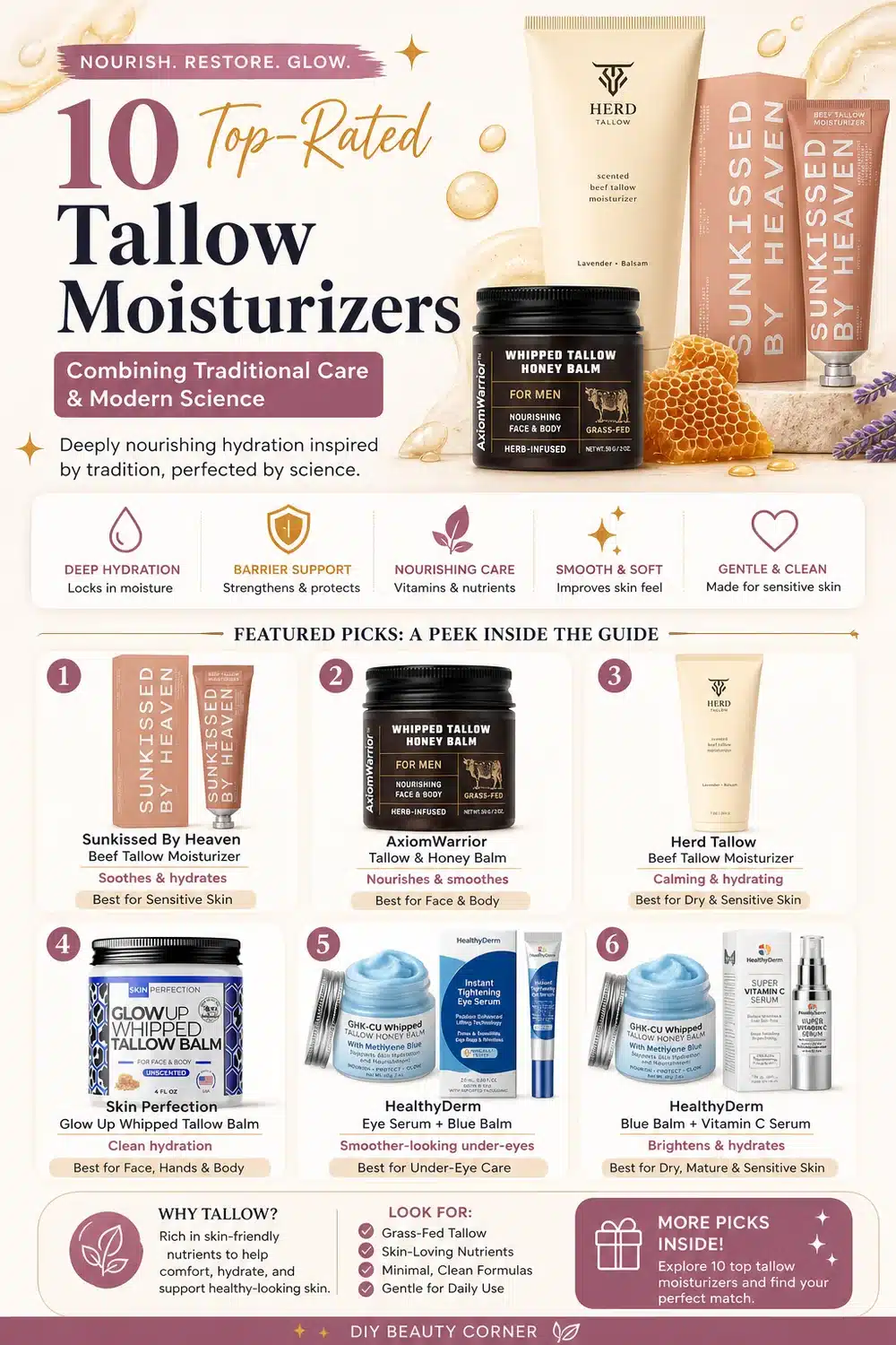 10 Top-Rated Tallow Moisturizers Combining Traditional Care & Modern Science