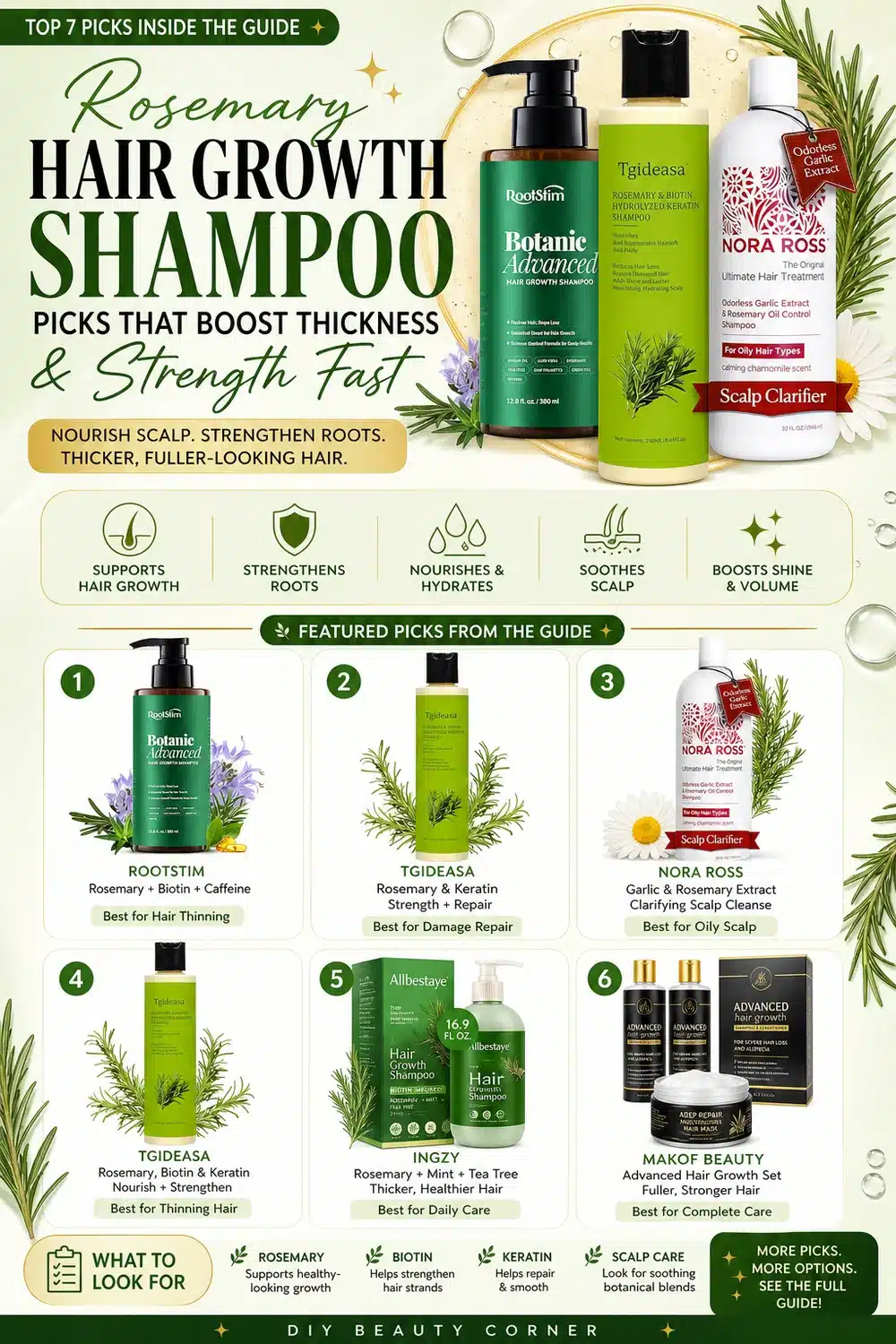Rosemary Hair Growth Shampoo Picks That Boost Thickness & Strength Fast