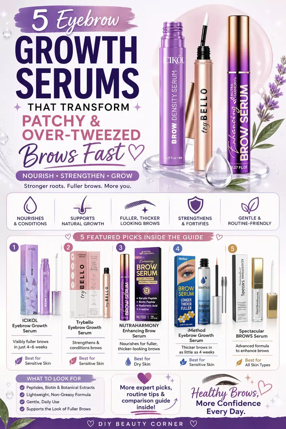 5 Eyebrow Growth Serums That Transform Patchy & Over-Tweezed Brows Fast