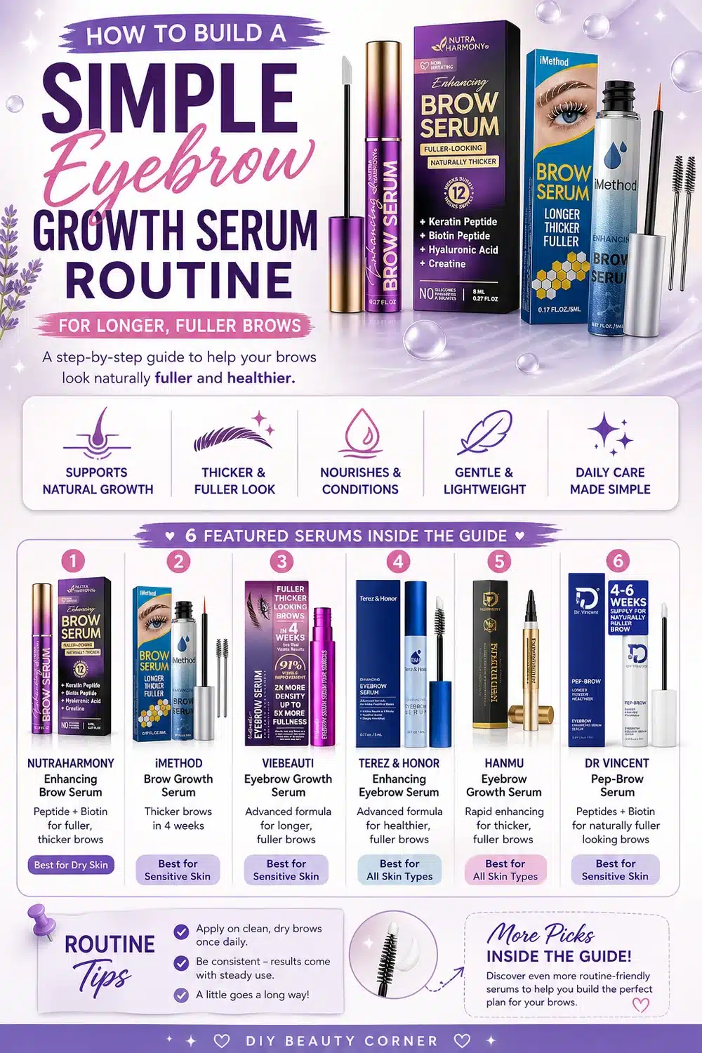 How to Build a Simple Eyebrow Growth Serum Routine for Longer, Fuller Brows