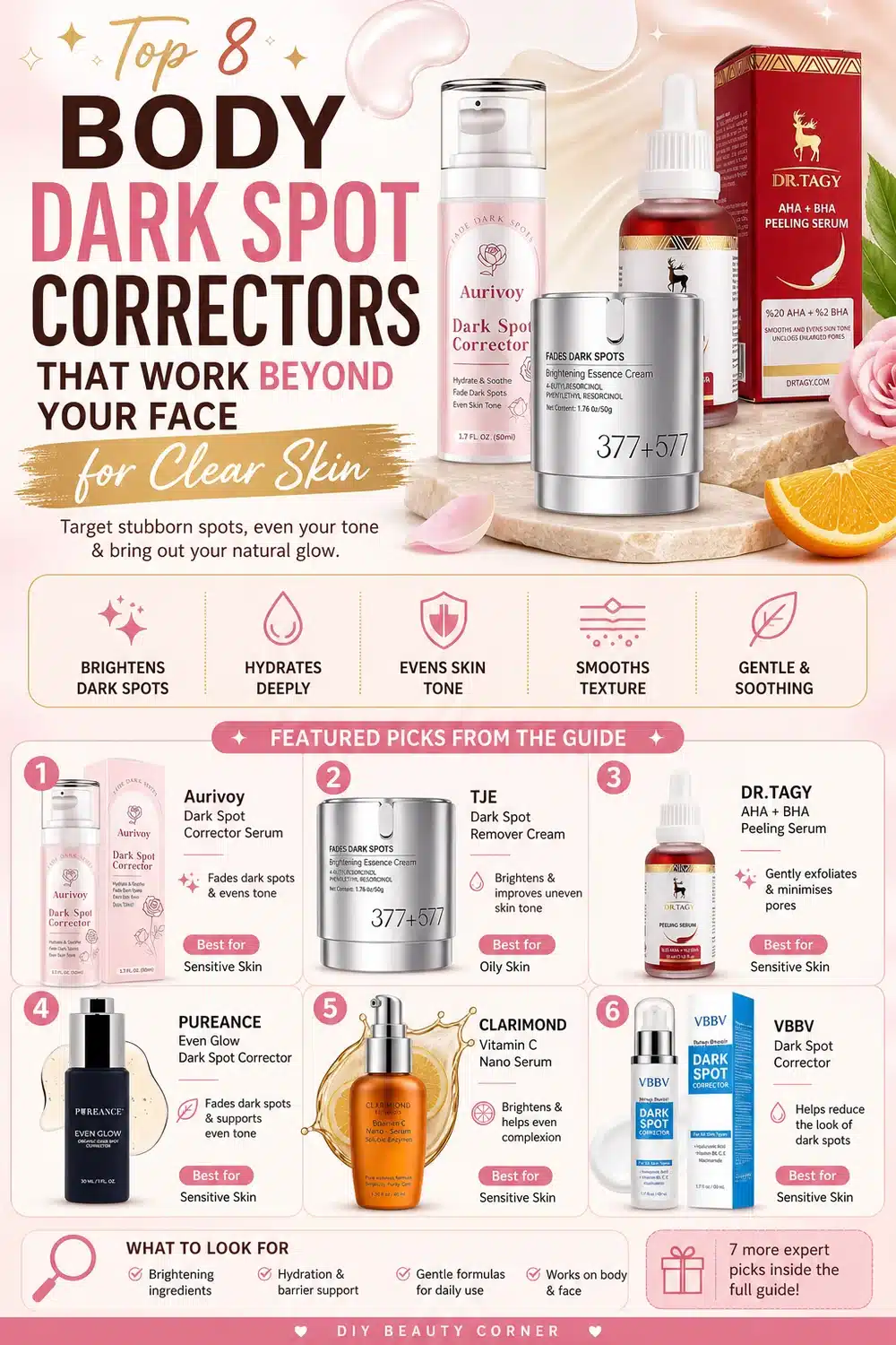 Top 8 Body Dark Spot Correctors That Work Beyond Your Face for Clear Skin