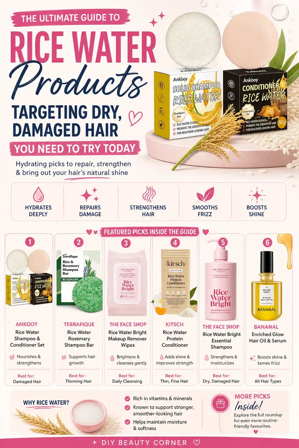Rice Water Products Targeting Dry, Damaged Hair You Need to Try Today