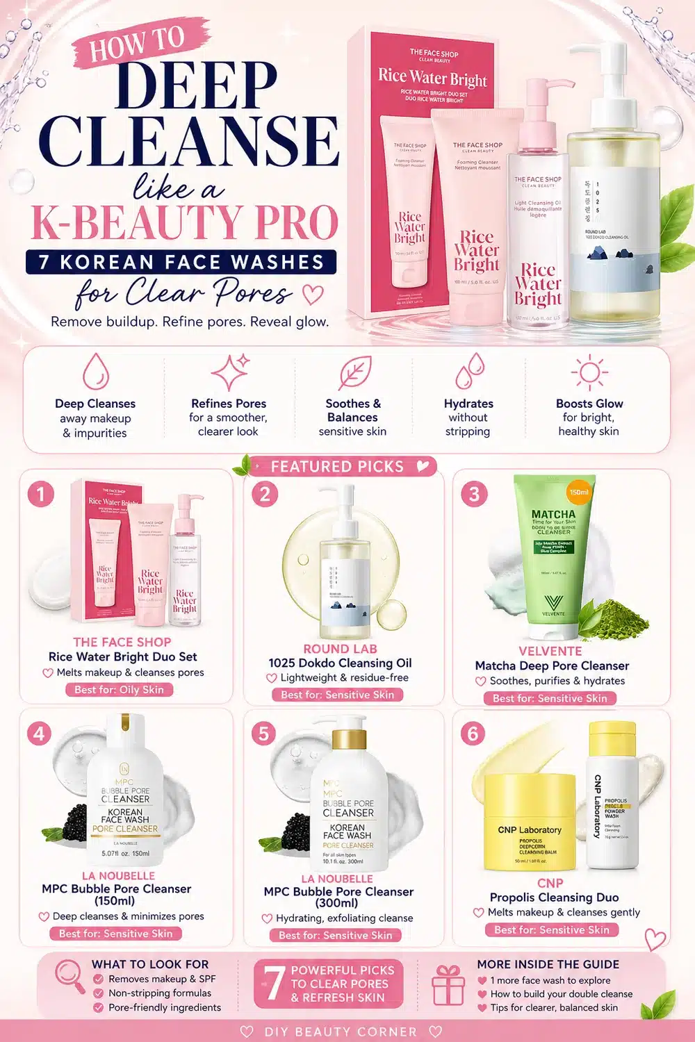 How to Deep Cleanse Like a K-Beauty Pro: 7 Korean Face Washes for Clear Pores