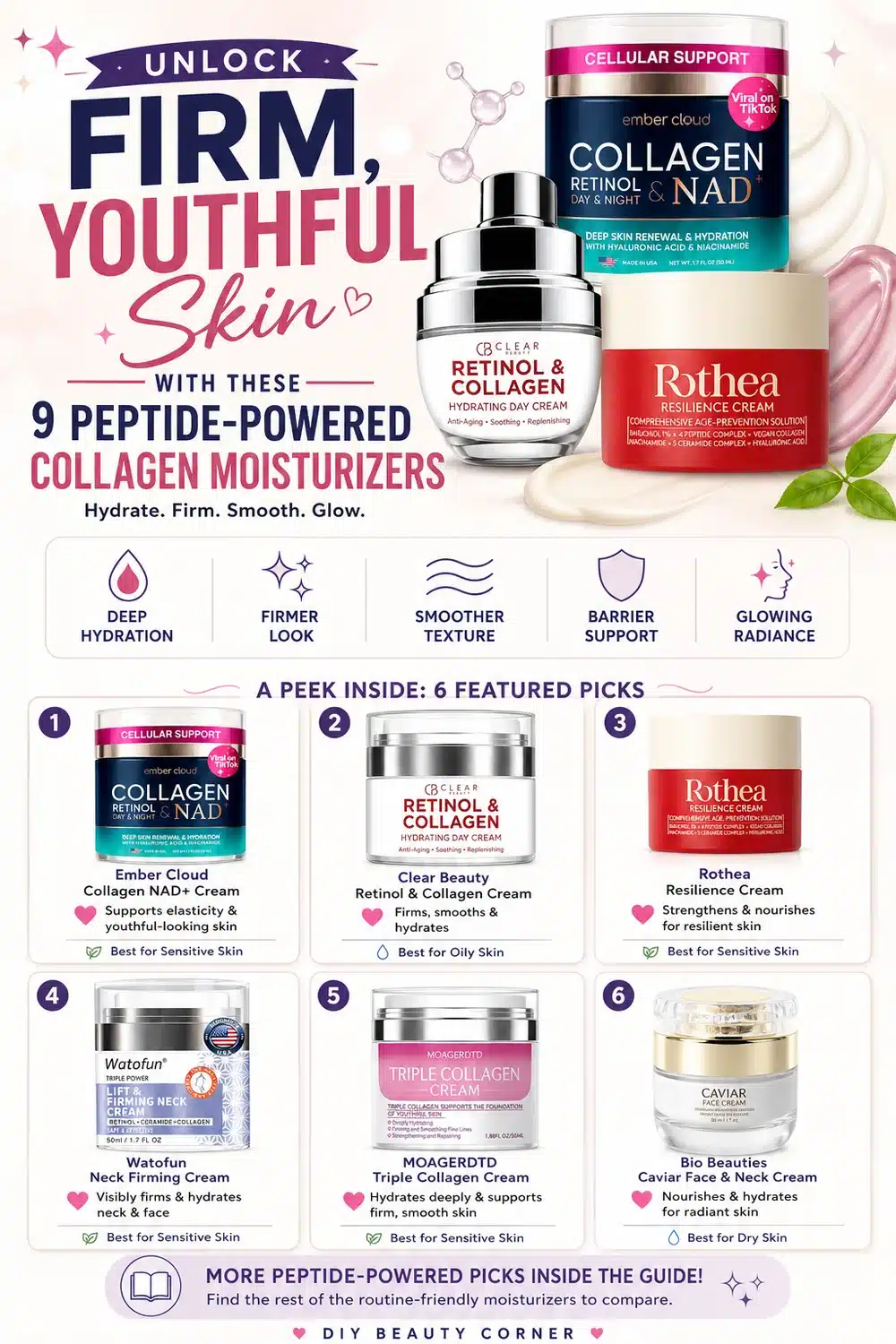 Unlock Firm, Youthful Skin with These 9 Peptide-Powered Collagen Moisturizers