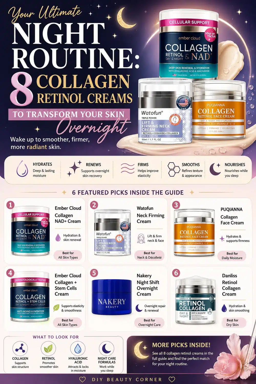 Your Ultimate Night Routine: 8 Collagen Retinol Creams to Transform Your Skin Overnight
