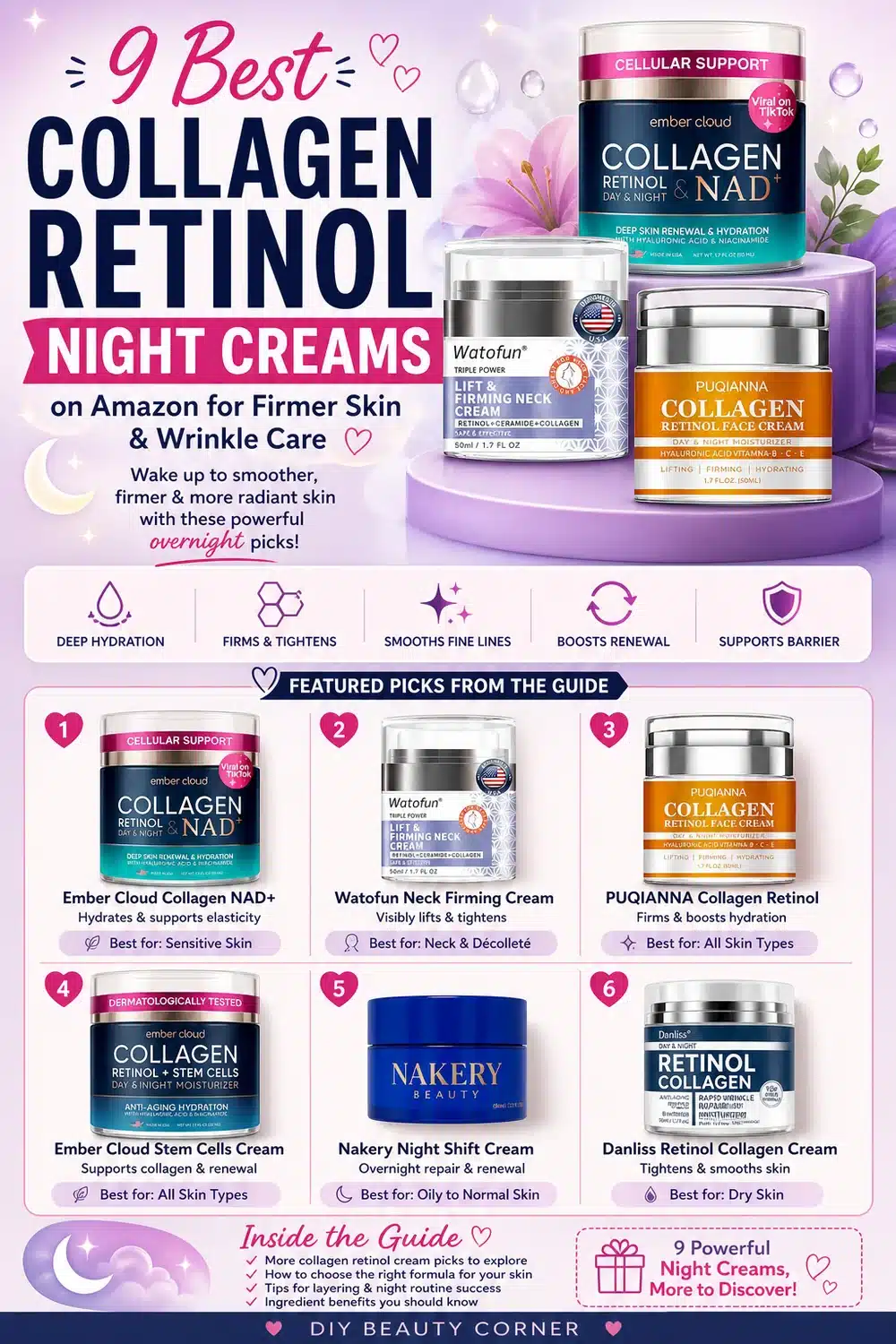 9 Best Collagen Retinol Night Creams on Amazon for Firmer Skin & Wrinkle Care