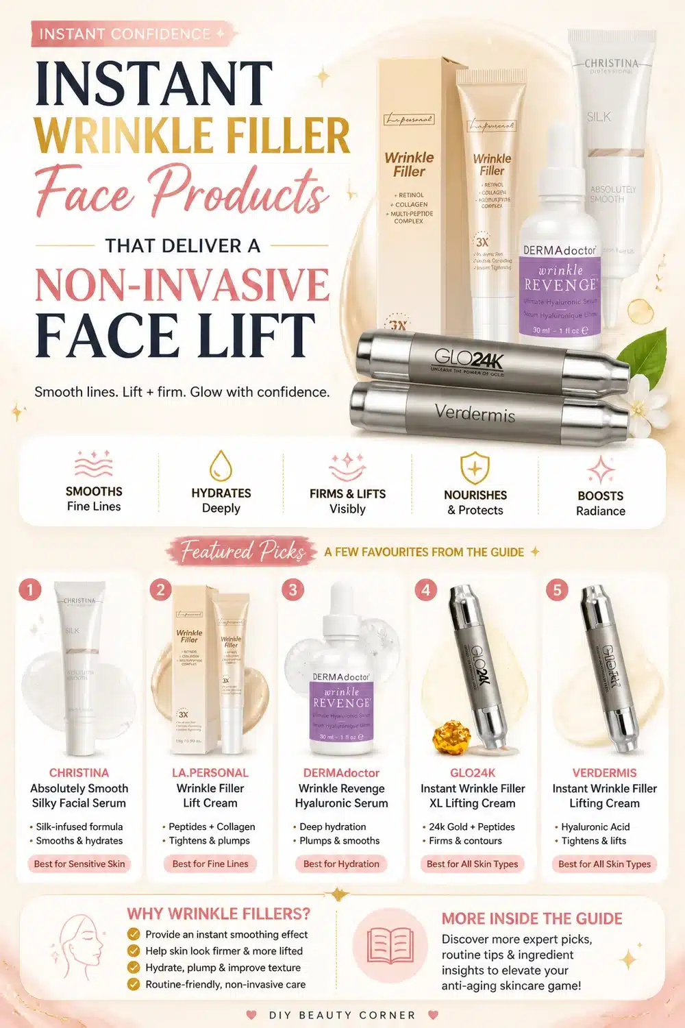 Instant Wrinkle Filler Face Products That Deliver a Non-Invasive Face Lift
