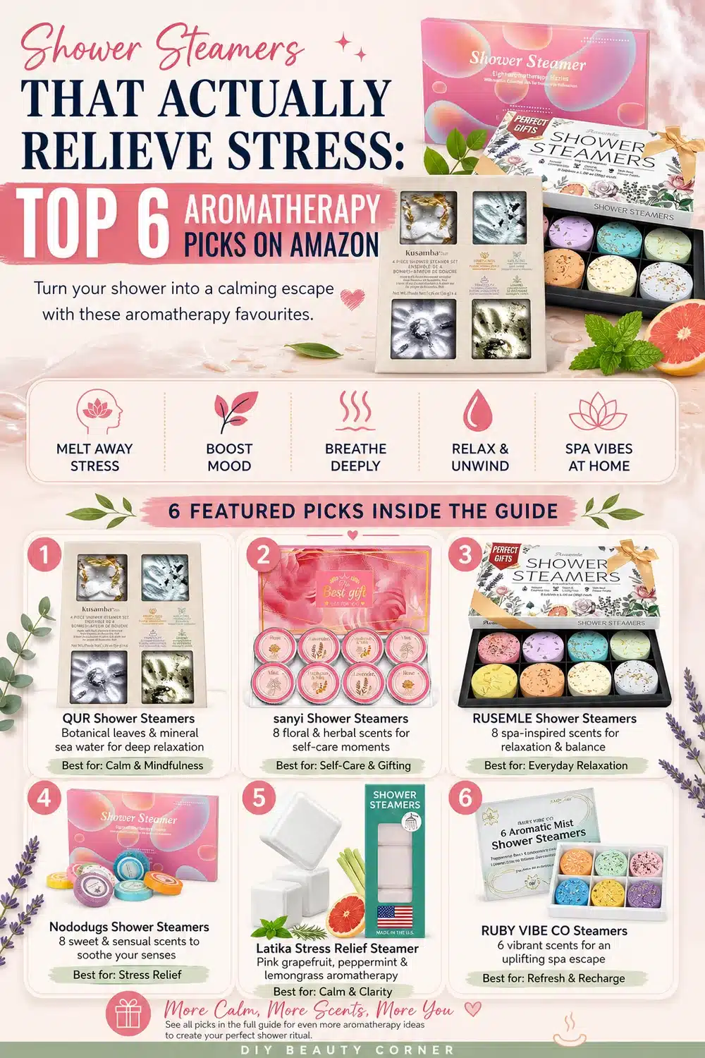 Shower Steamers That Actually Relieve Stress: Top 6 Aromatherapy Picks on Amazon