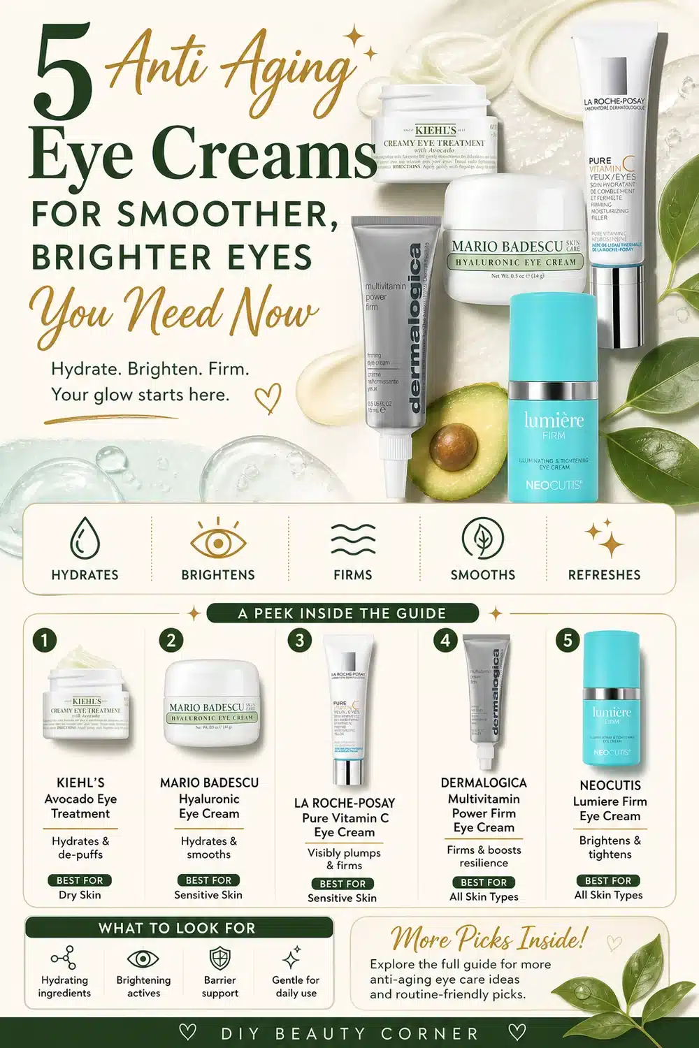 5 Anti Aging Eye Creams for Smoother, Brighter Eyes You Need Now