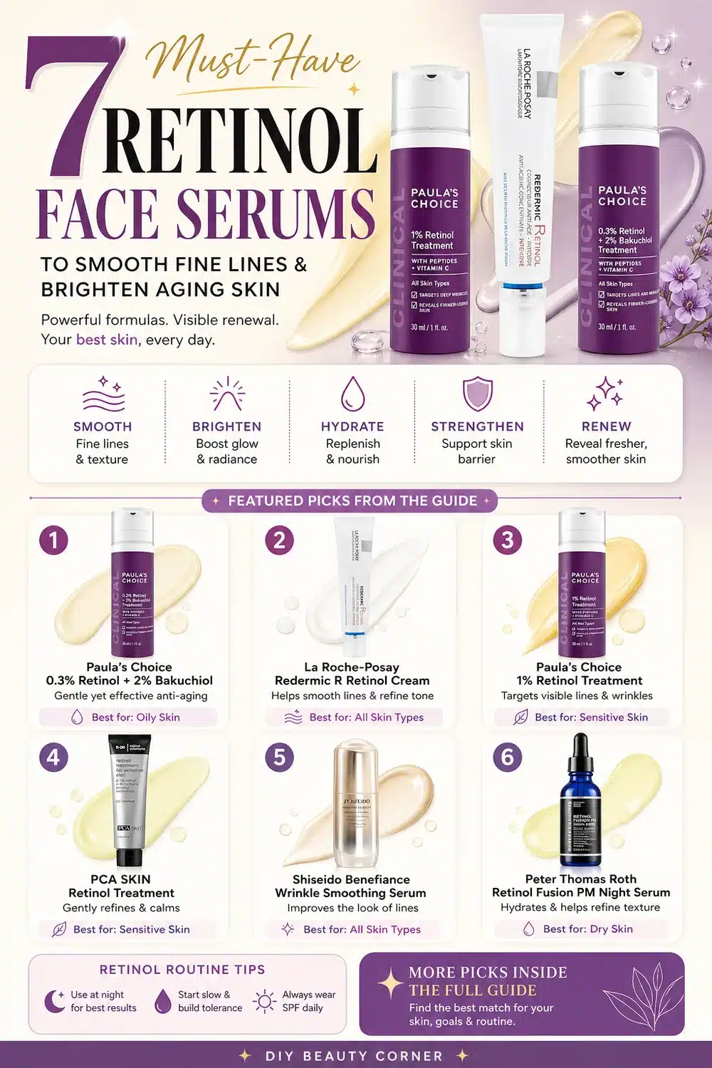 7 Must-Have Retinol Face Serums to Smooth Fine Lines & Brighten Aging Skin