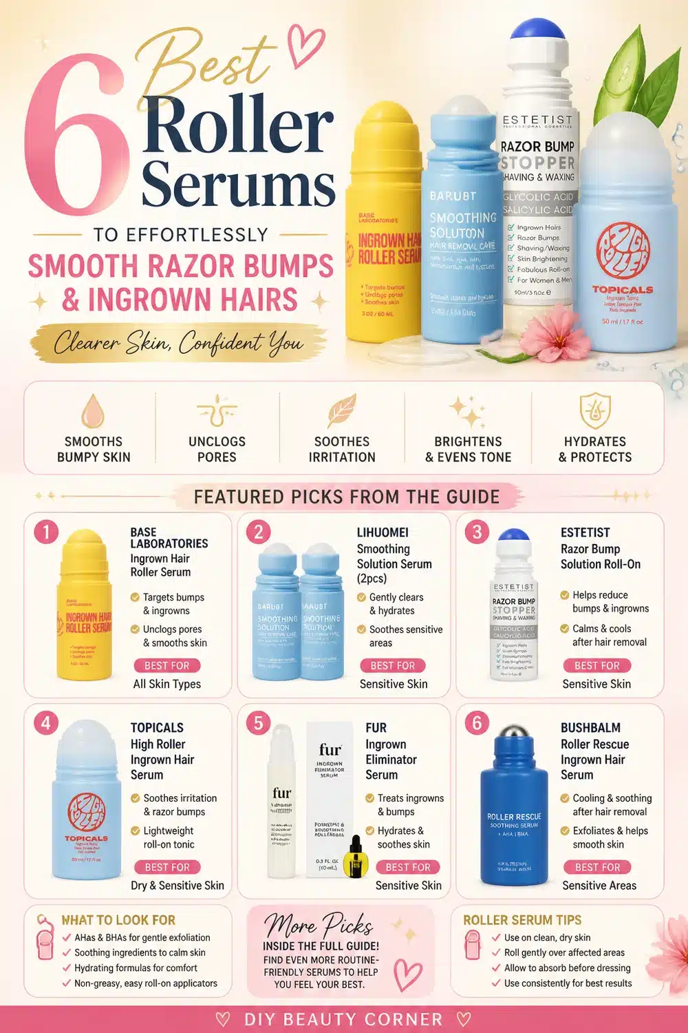 6 Best Roller Serums to Effortlessly Smooth Razor Bumps & Ingrown Hairs