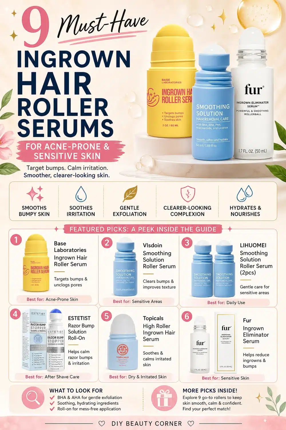 9 Must-Have Ingrown Hair Roller Serums for Acne-Prone and Sensitive Skin