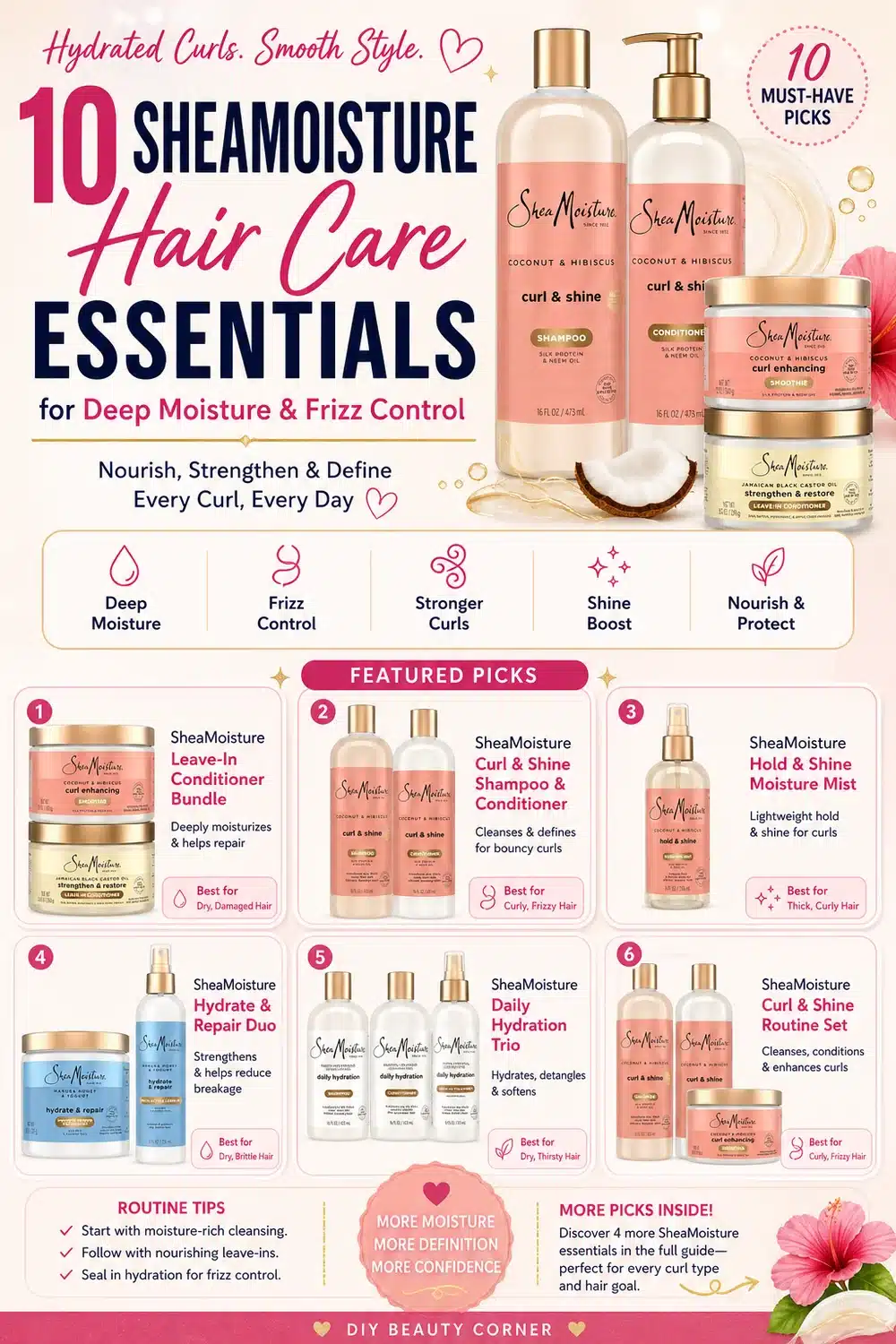 10 SheaMoisture Hair Care Essentials for Deep Moisture & Frizz Control