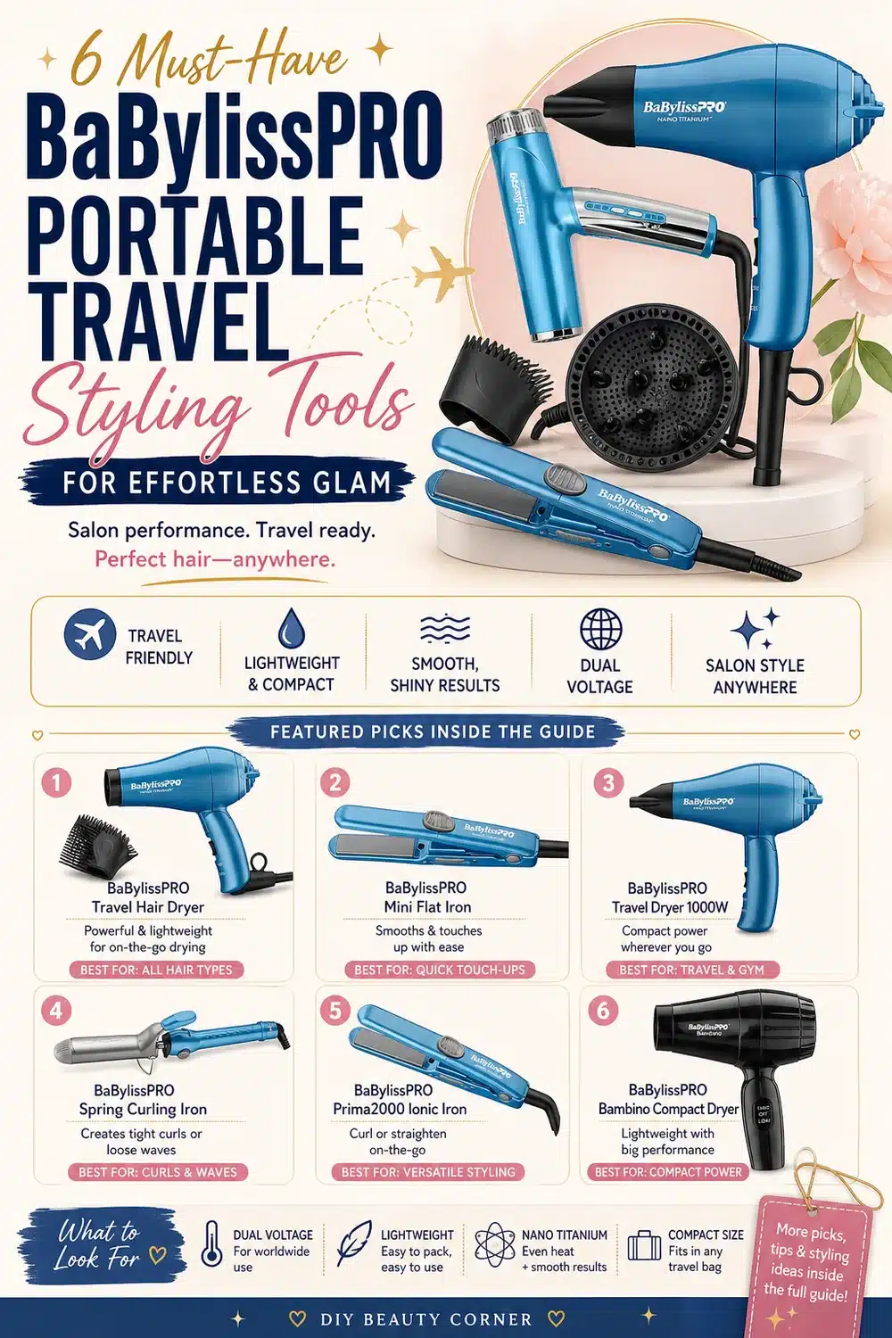 6 Must-Have BaBylissPRO Portable Travel Styling Tools for Effortless Glam