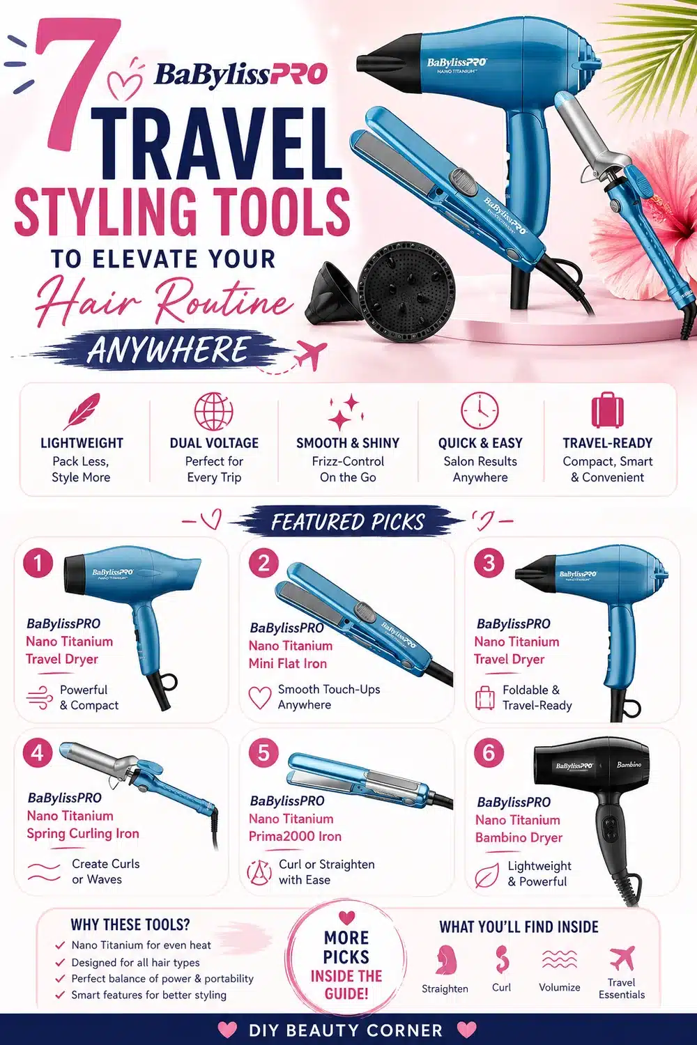 7 BaBylissPRO Travel Styling Tools to Elevate Your Hair Routine Anywhere