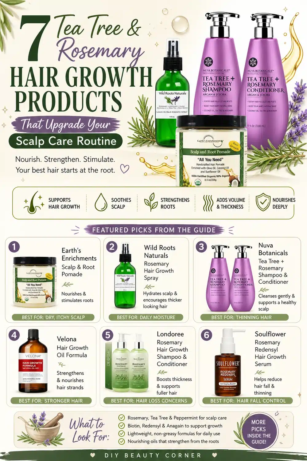 7 Tea Tree & Rosemary Hair Growth Products That Upgrade Your Scalp Care Routine